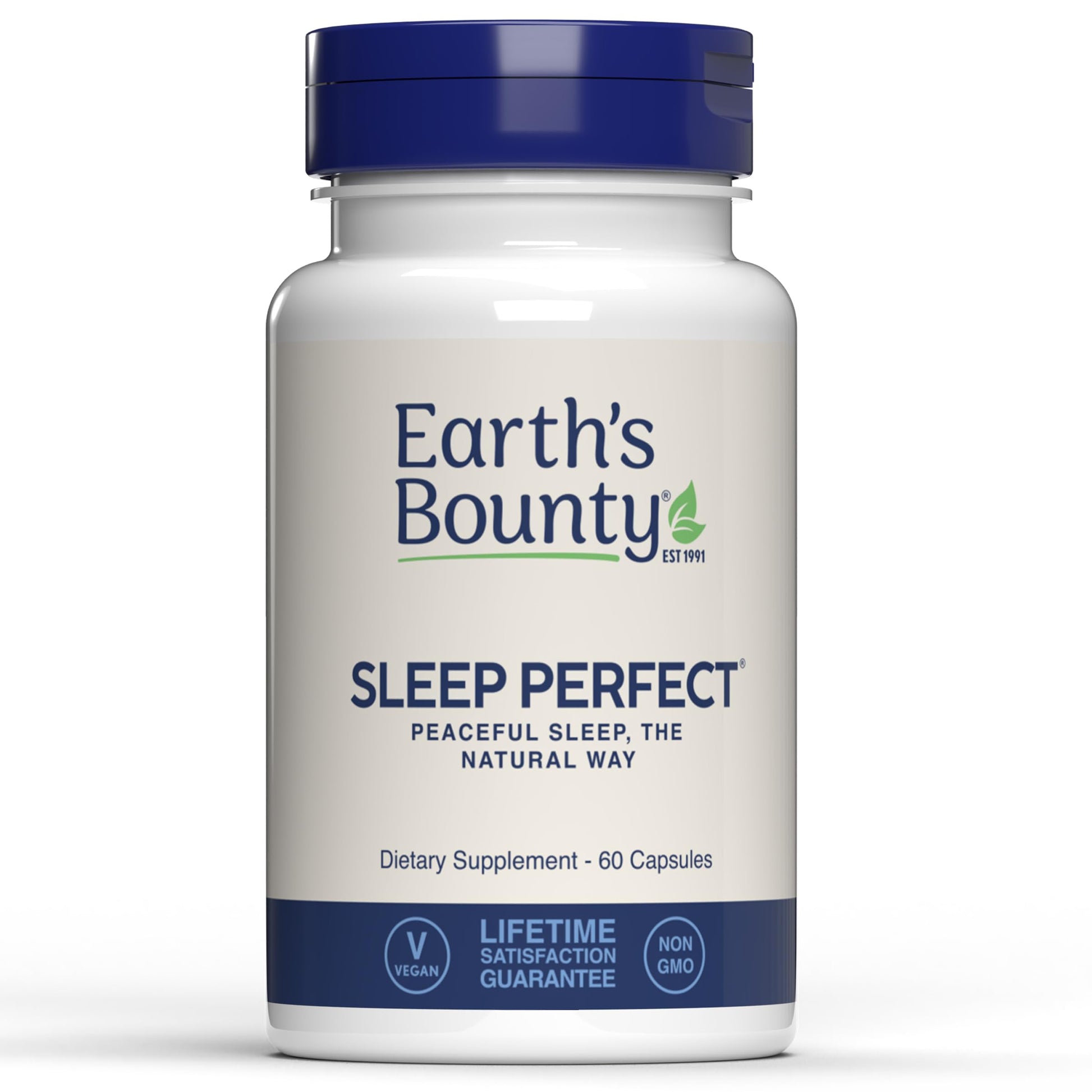 Earth's Bounty Sleep Perfect Natural Sleep Aid with Herbal Extracts and L-theanine No Grogginess Capsule 60 Count