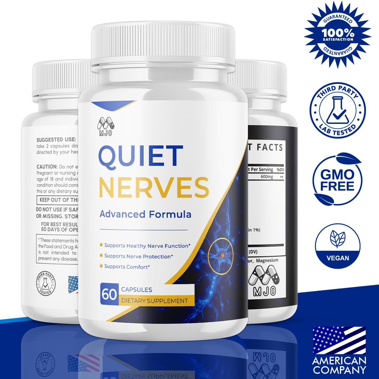 MJO Quiet Nerves 60 Capsules