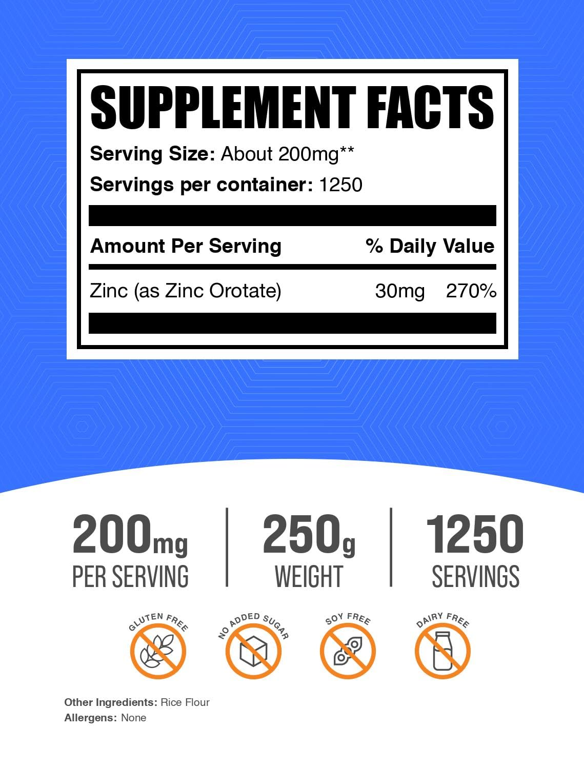 BulkSupplements Zinc Orotate Powder, 17.6 oz