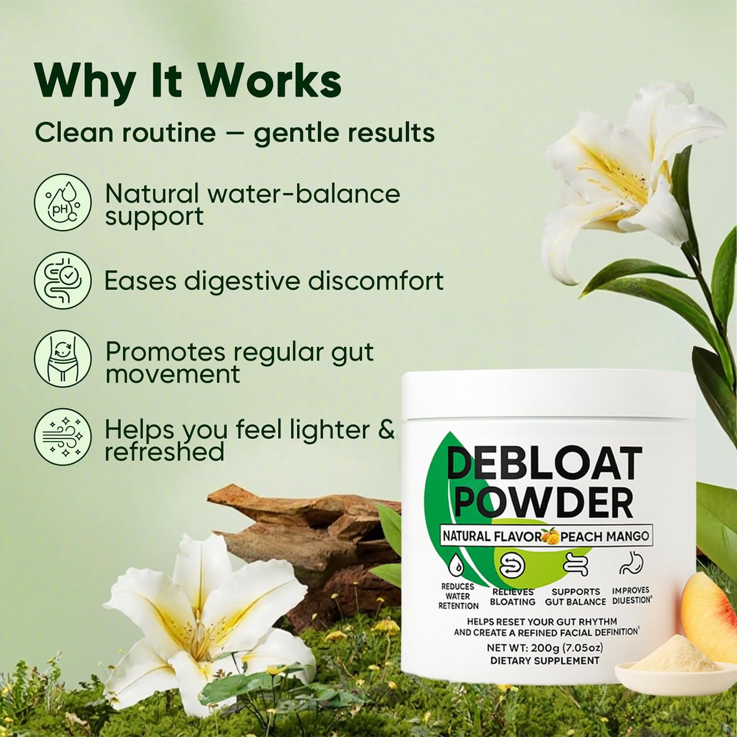 SDUQULK Debloat Powder 7.05 Ounce