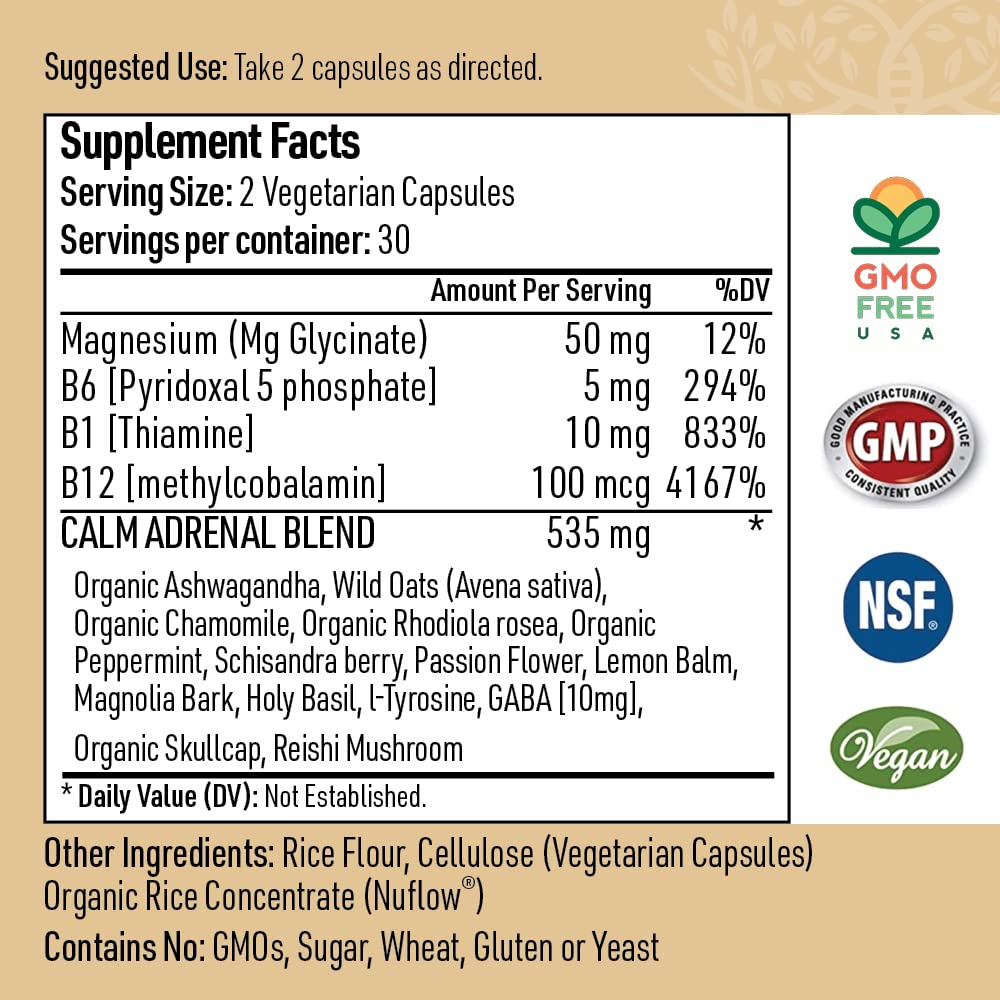 Liver Medic Zen Calm Stress Adrenal Support Capsules, 60 Count