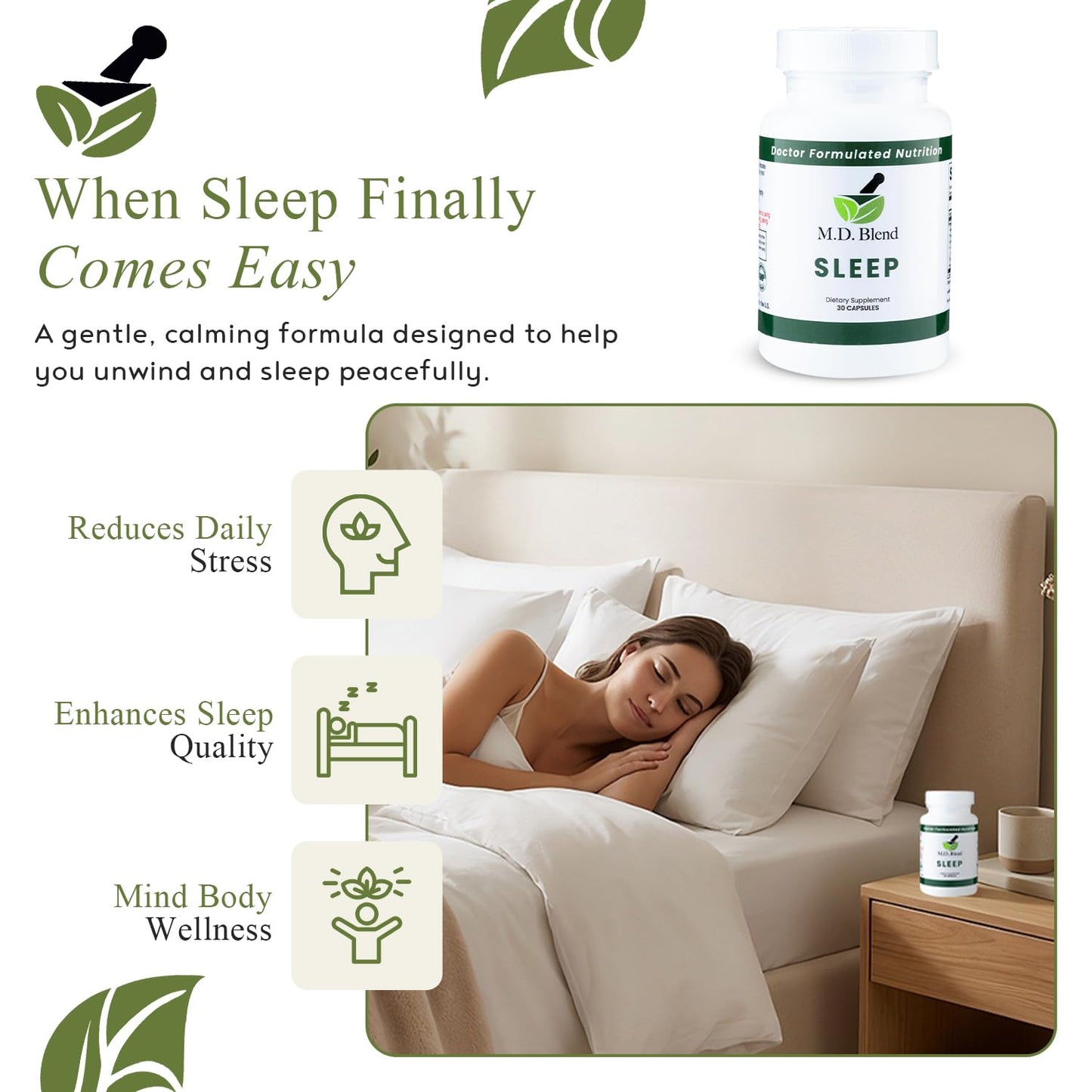 M.D. Blend Sleep Capsules, 60 Count