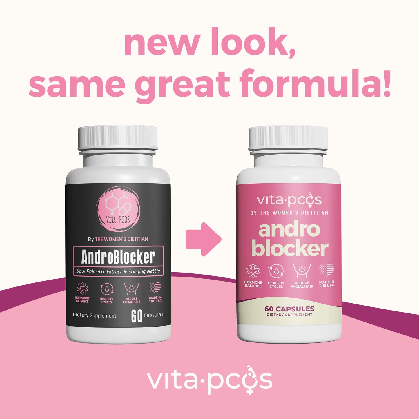 VITA-PCOS AndroBlocker 8-in-1 Women Supplement with Inositol & Zinc Capsules, 60 Count