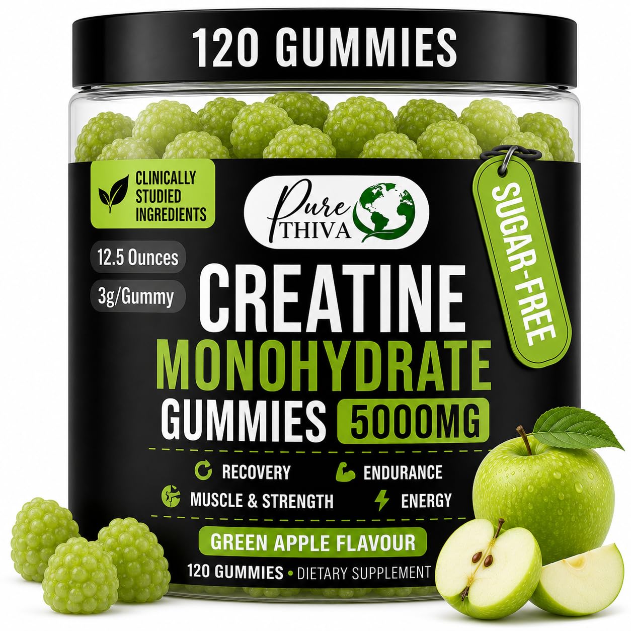 PureThiva Creatine Monohydrate 120 Gummies