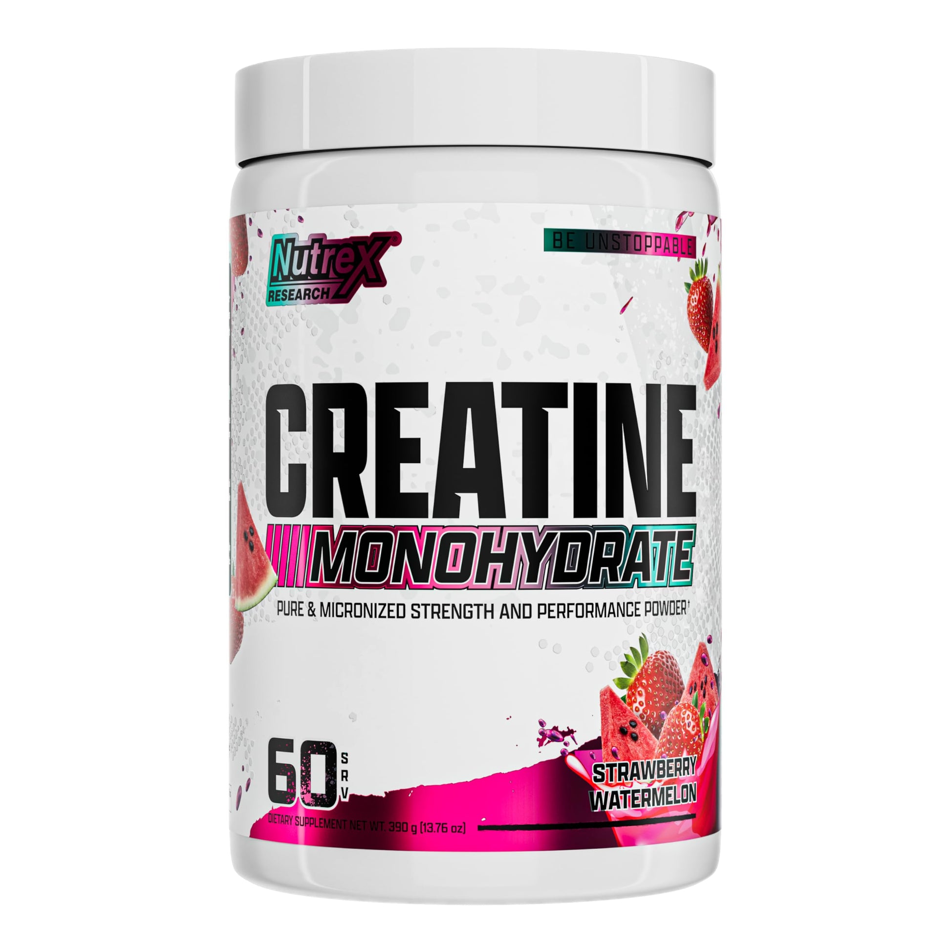 Nutrex Research Creatine Powder Strawberry Watermelon, 60 Servings