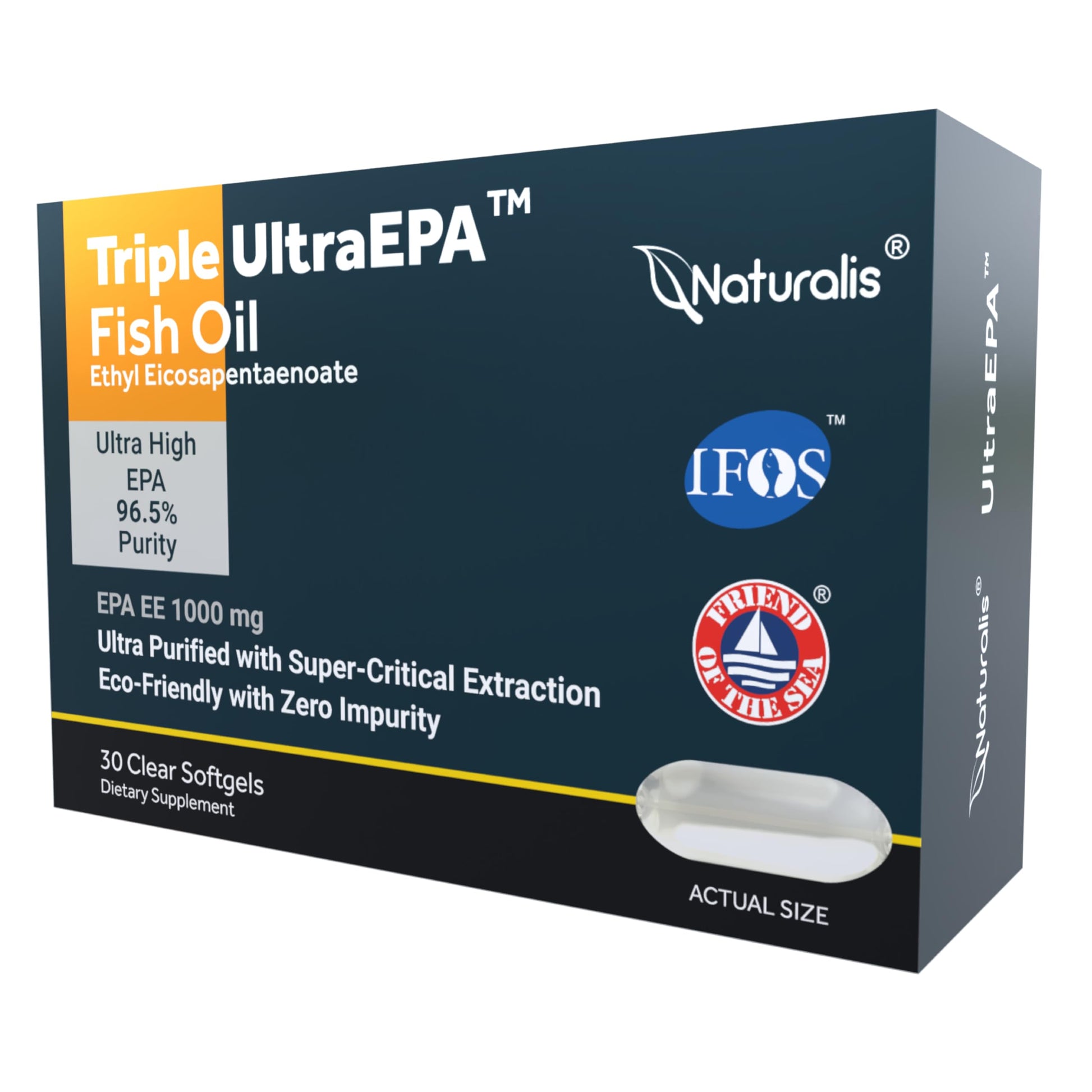 Naturalis UltraEPA Fish Oil 1000mg Softgels, 30 Count