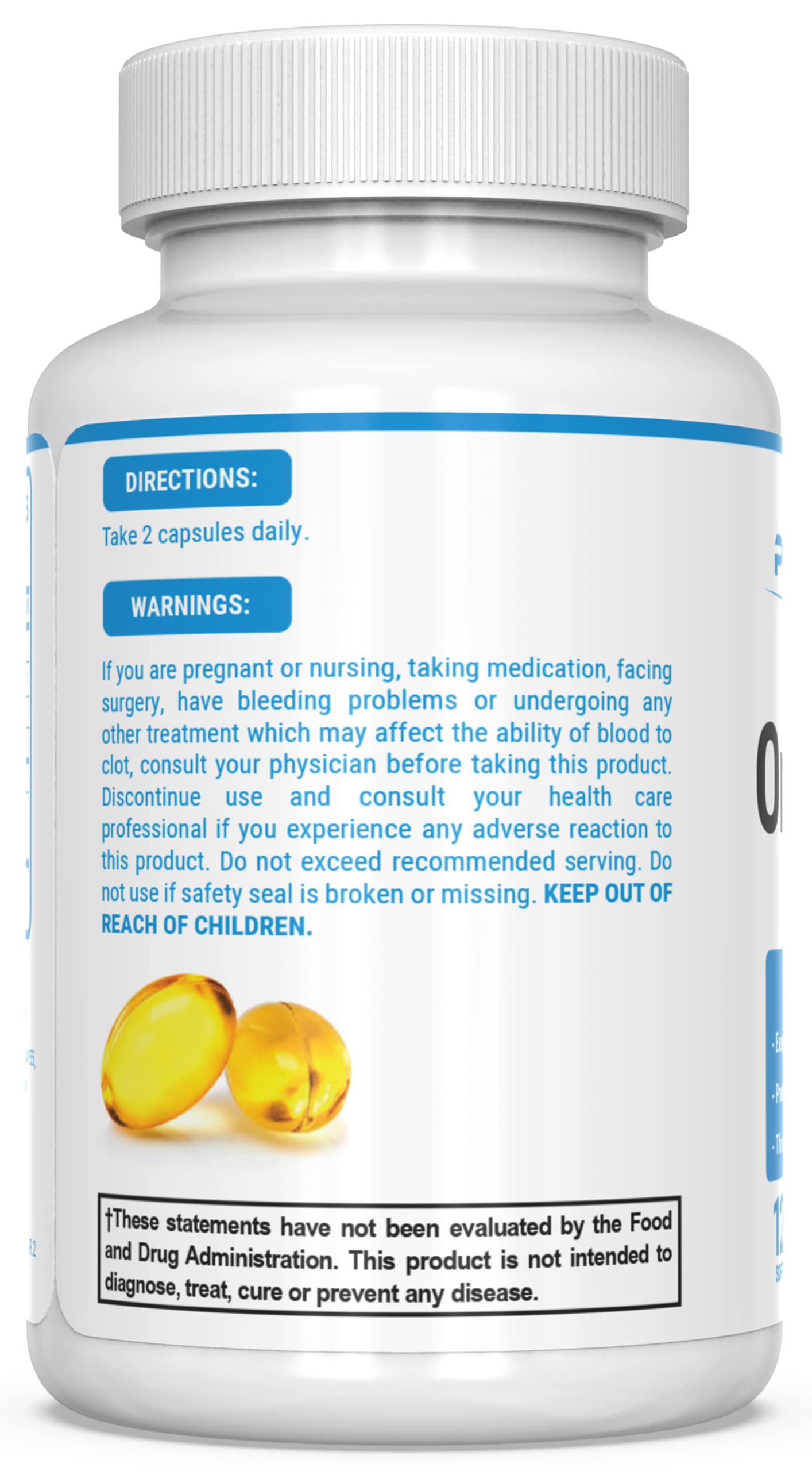 PEScience Omega-3+ Fish Oil Supplement Softgel 120 Count