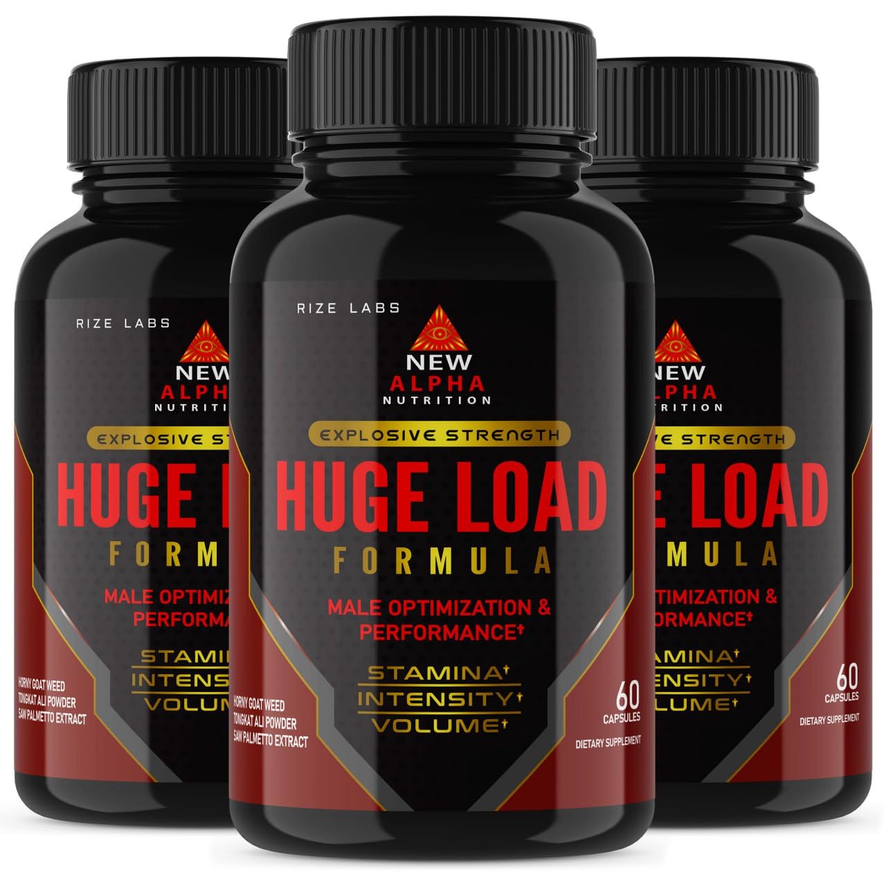 Rize Labs Huge Load Formula for Men Extra Strength Daily Wellness Capsule, 180 Capsules