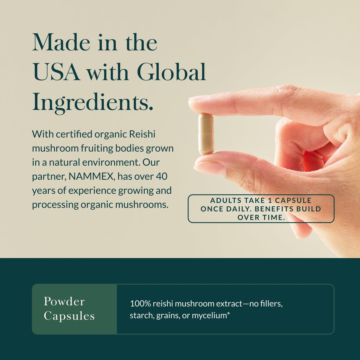 Gaia Herbs Reishi Mushroom Capsules, 40 Count