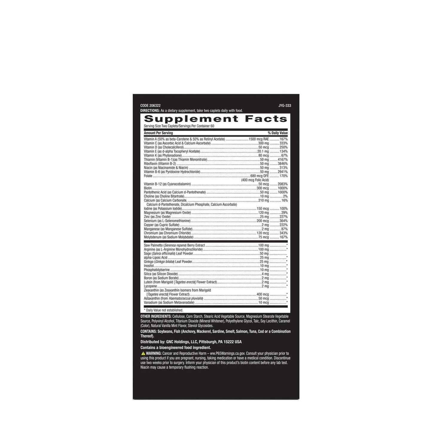 GNC Mega Men 50 Plus Multivitamin for Men Caplets, 120 Count