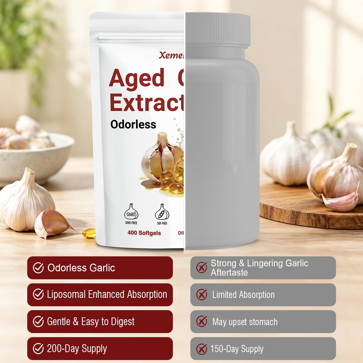 Xemenry Aged Garlic Extract Softgels 400