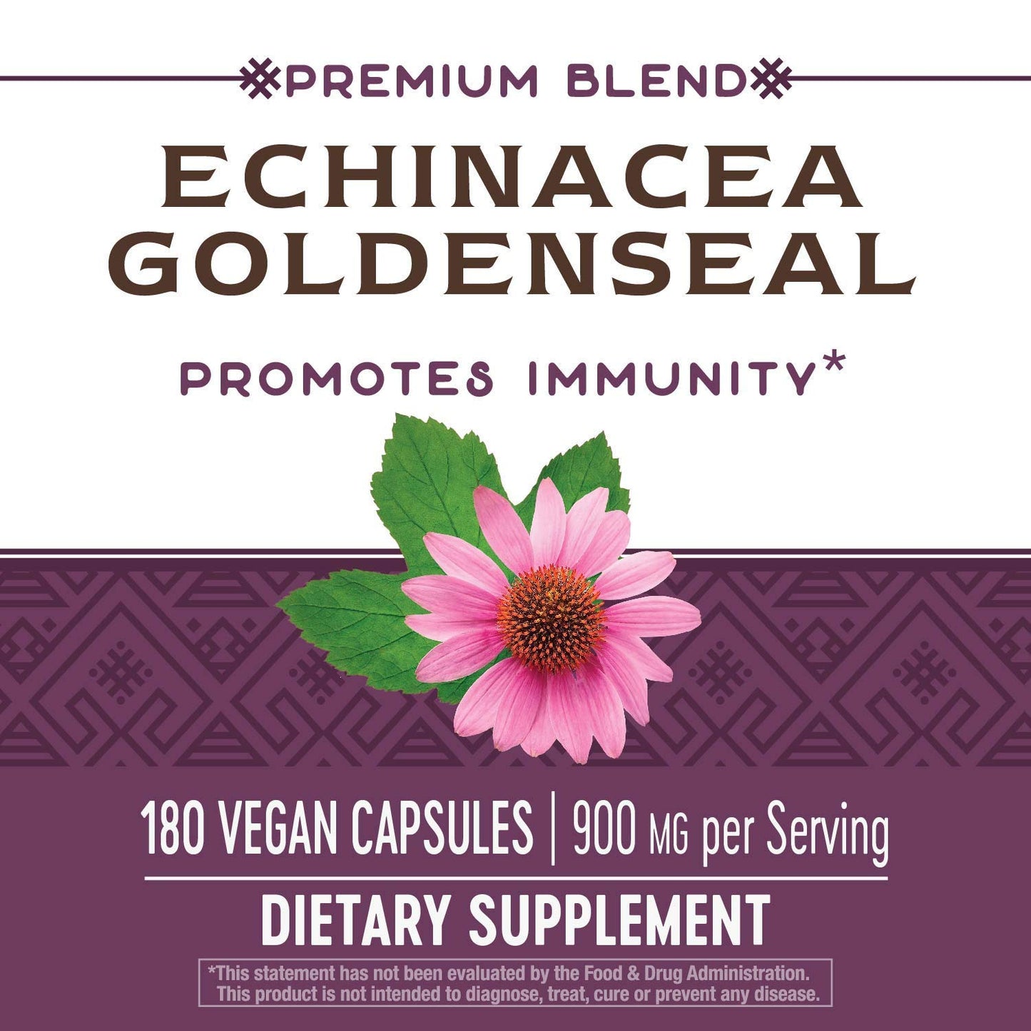 Nature's Way Echinacea and Goldenseal Capsules, 180 Count
