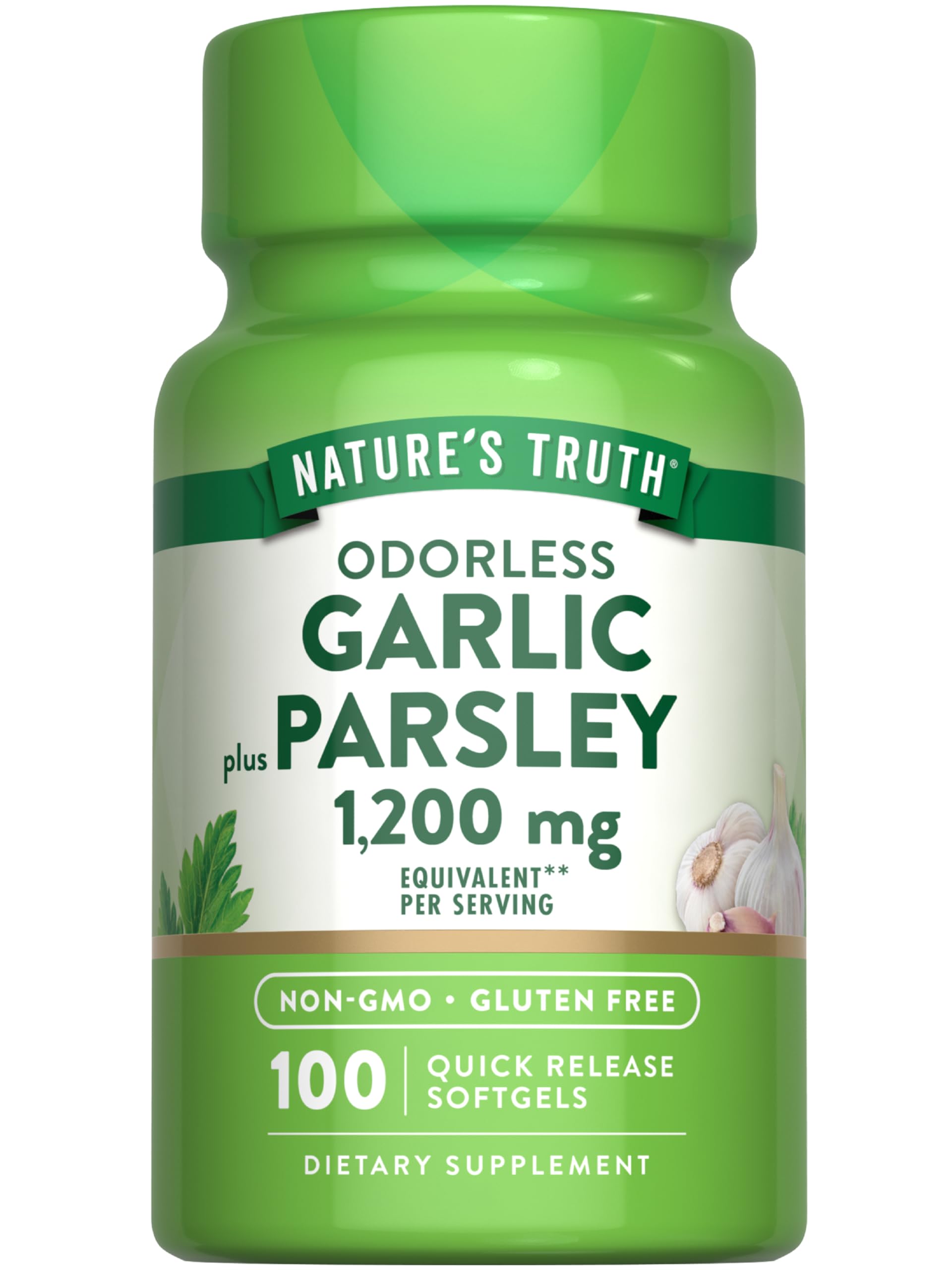 Nature's Truth Odorless Garlic and Parsley Softgels 100