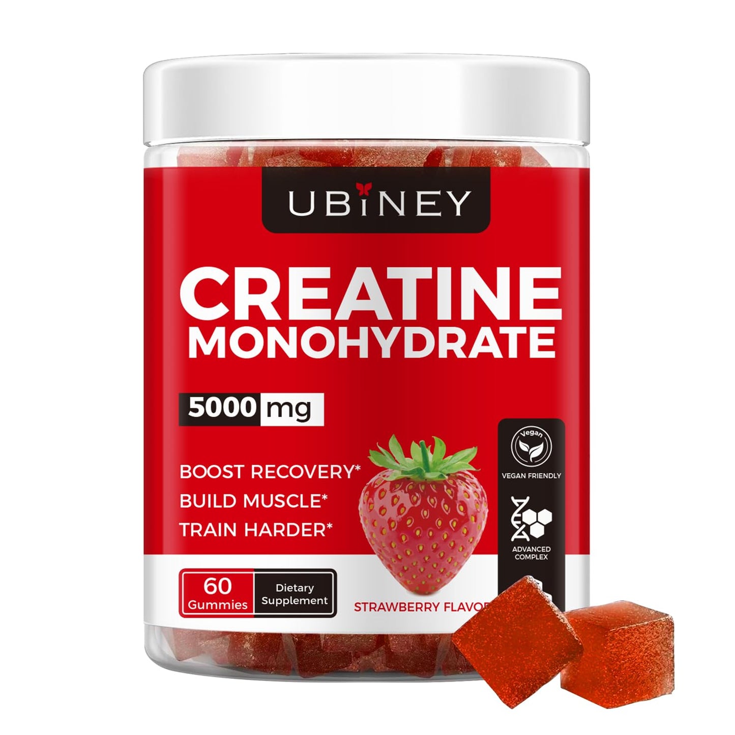 Ubiney Creatine Monohydrate Gummies 120 Count