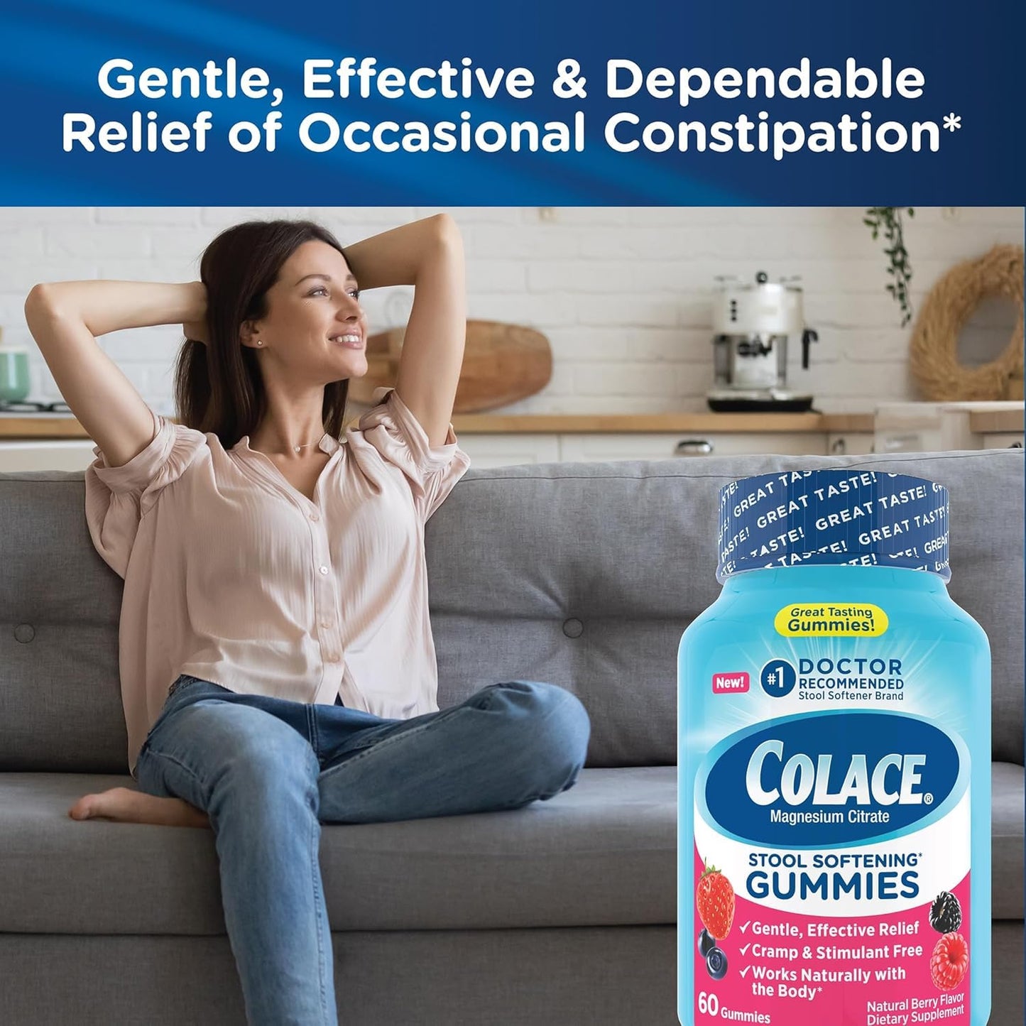 Colace Stool Softener Gummies 120 Gummies