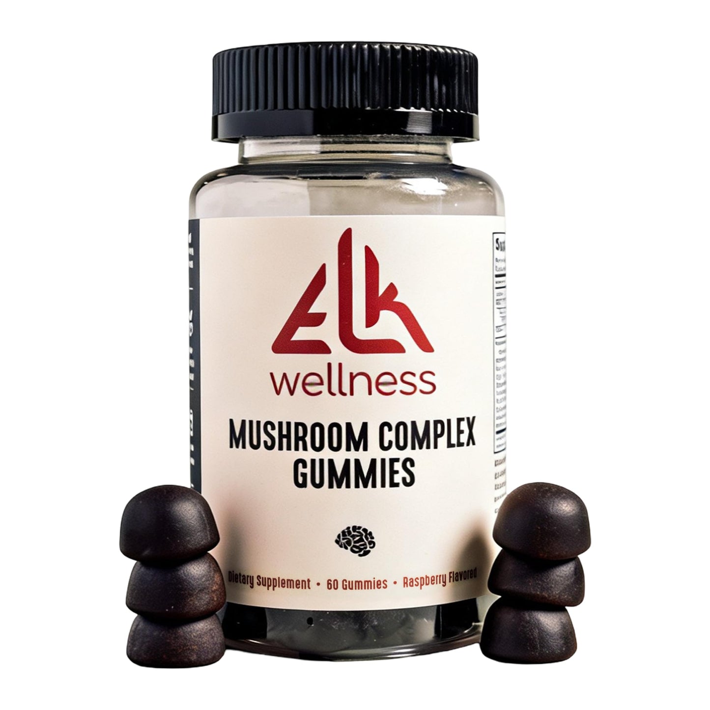 ELK Wellness 10-in-1 Mushroom Gummies Lions Mane Raspberry 60 Count