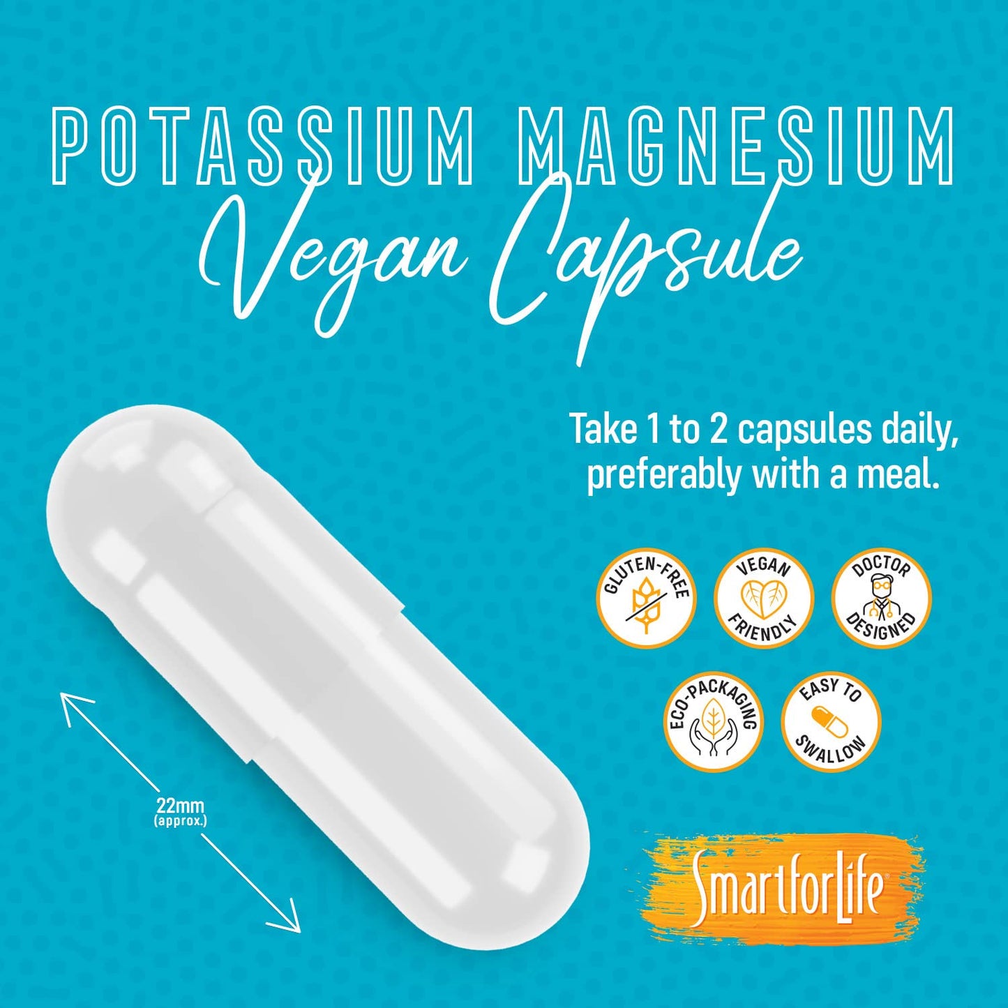 Smart for Life Potassium Magnesium Supplement Capsule 30 Count