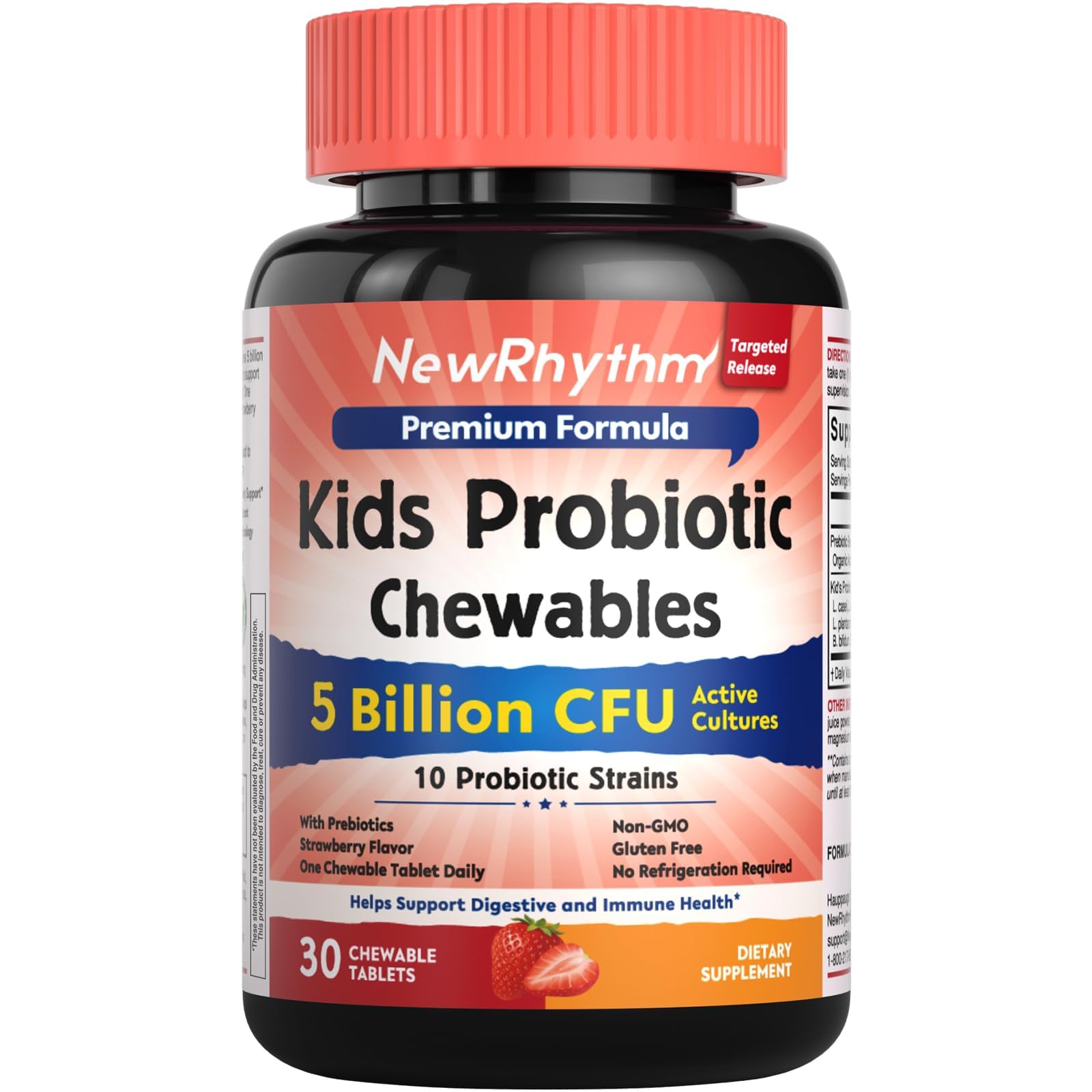 NewRhythm Kids Probiotic Chewables 30 Tablets