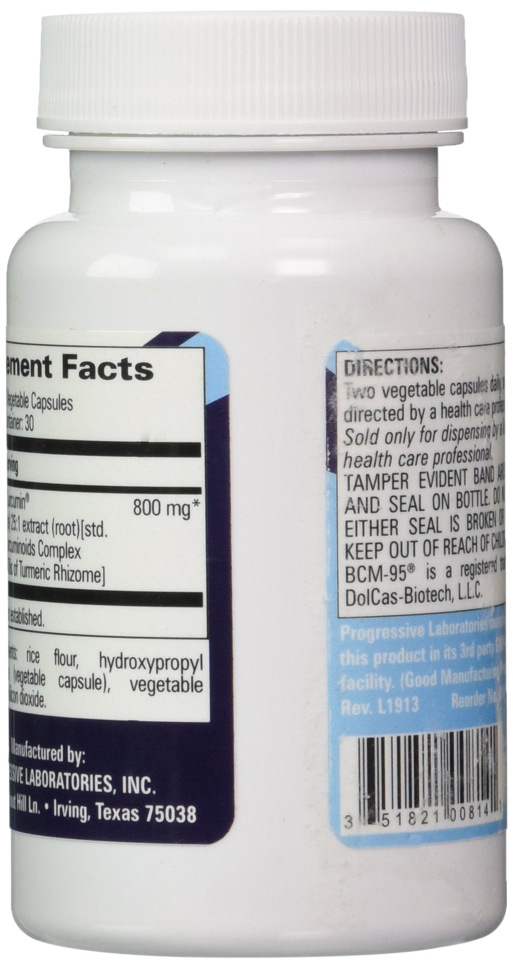 Progressive Laboratories Curcumin BCM-95 Capsules, 60 Count