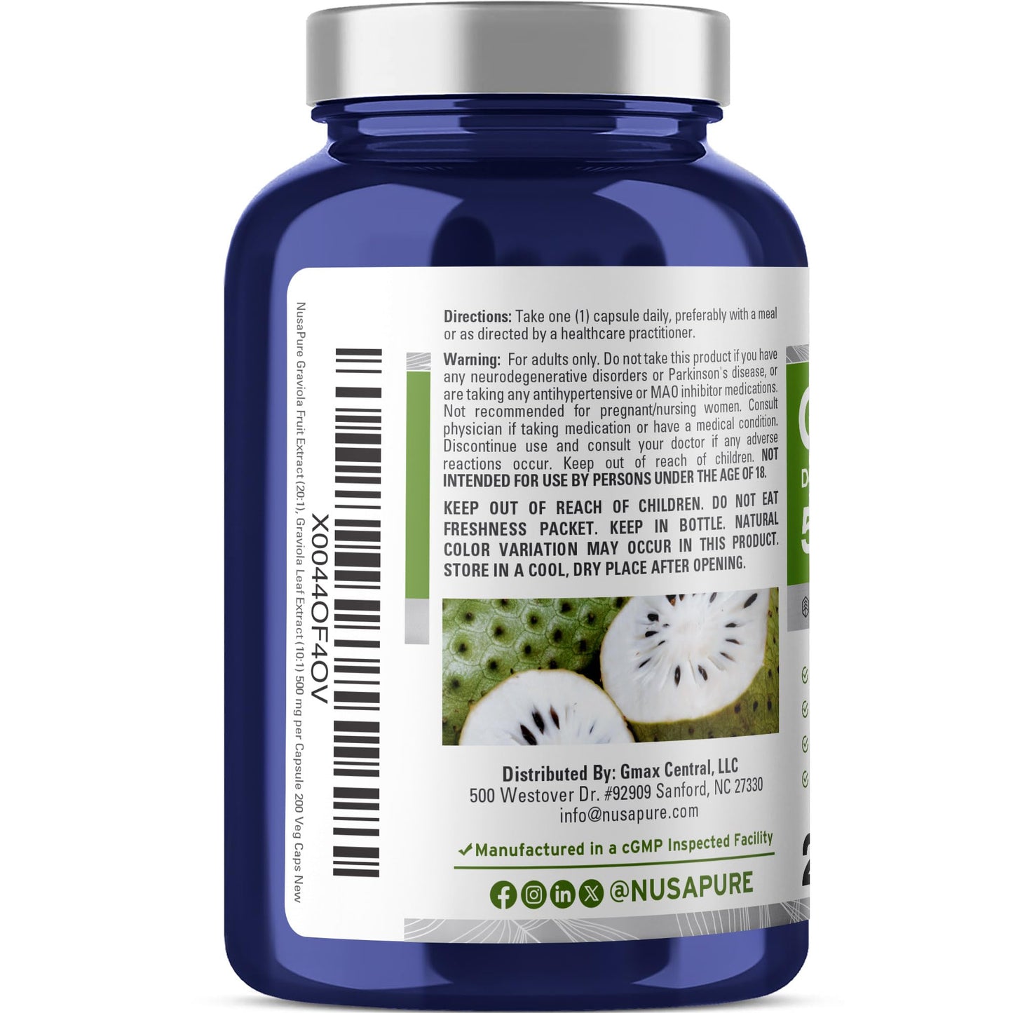 NusaPure Graviola Capsule 200 Count