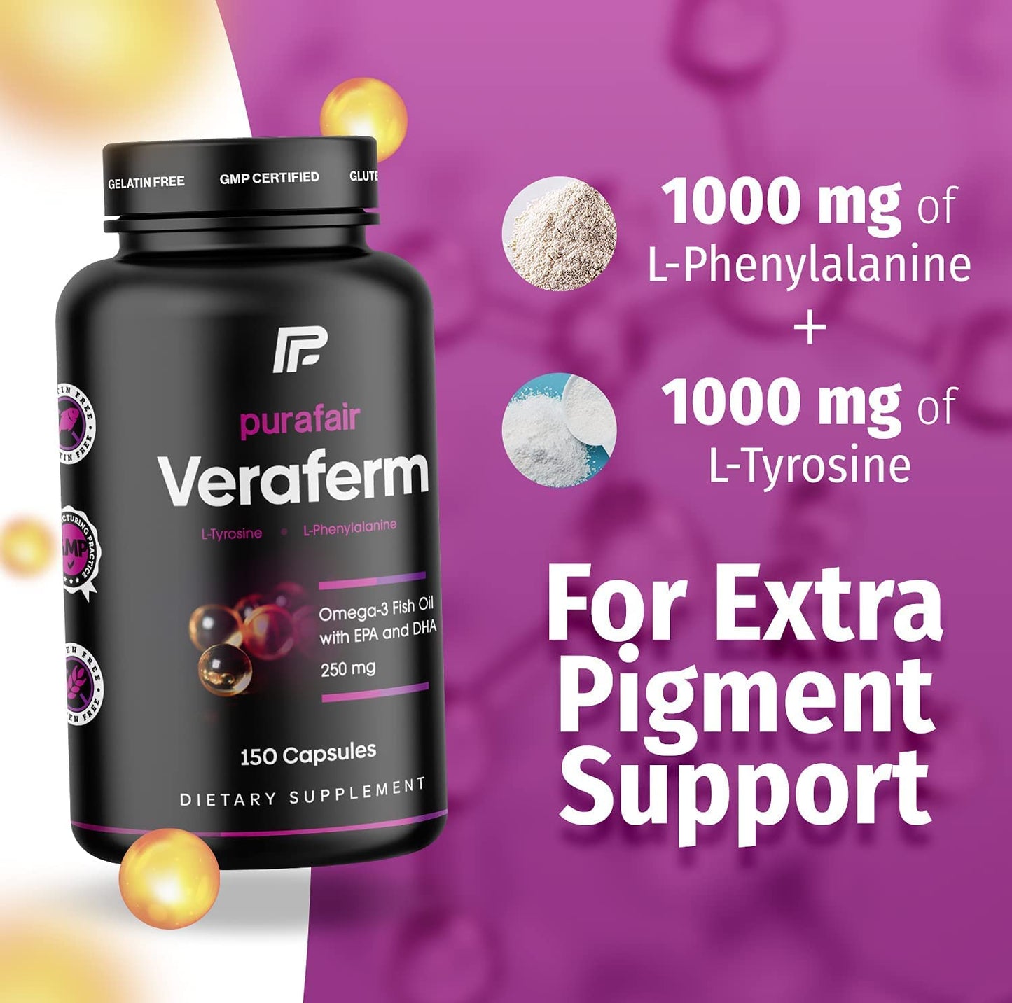 purafair Veraferm Vitiligo Treatment Capsule, 150 Count
