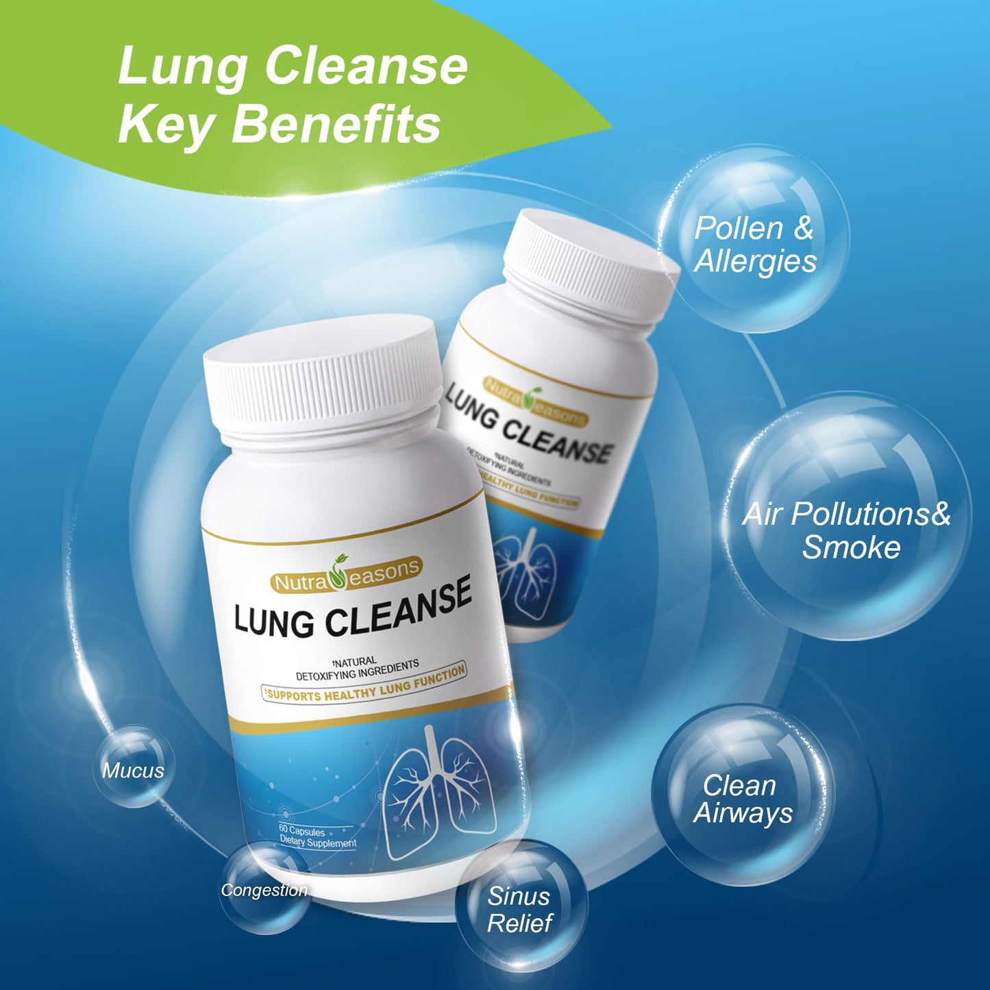 Nutra Seasons Lung & Bronchial Cleanse & Detox, 60 Capsules
