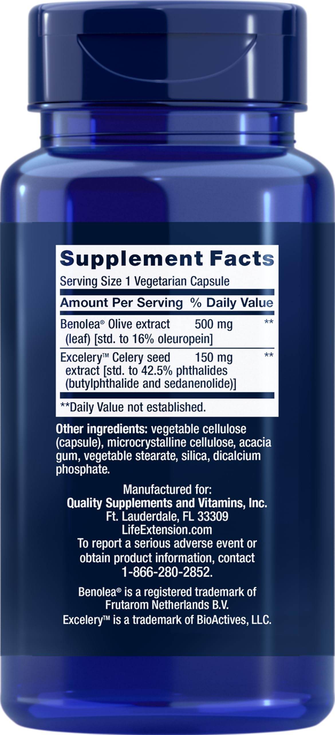 Life Extension Advanced Olive Leaf Vascular Support Capsule Pack of 2