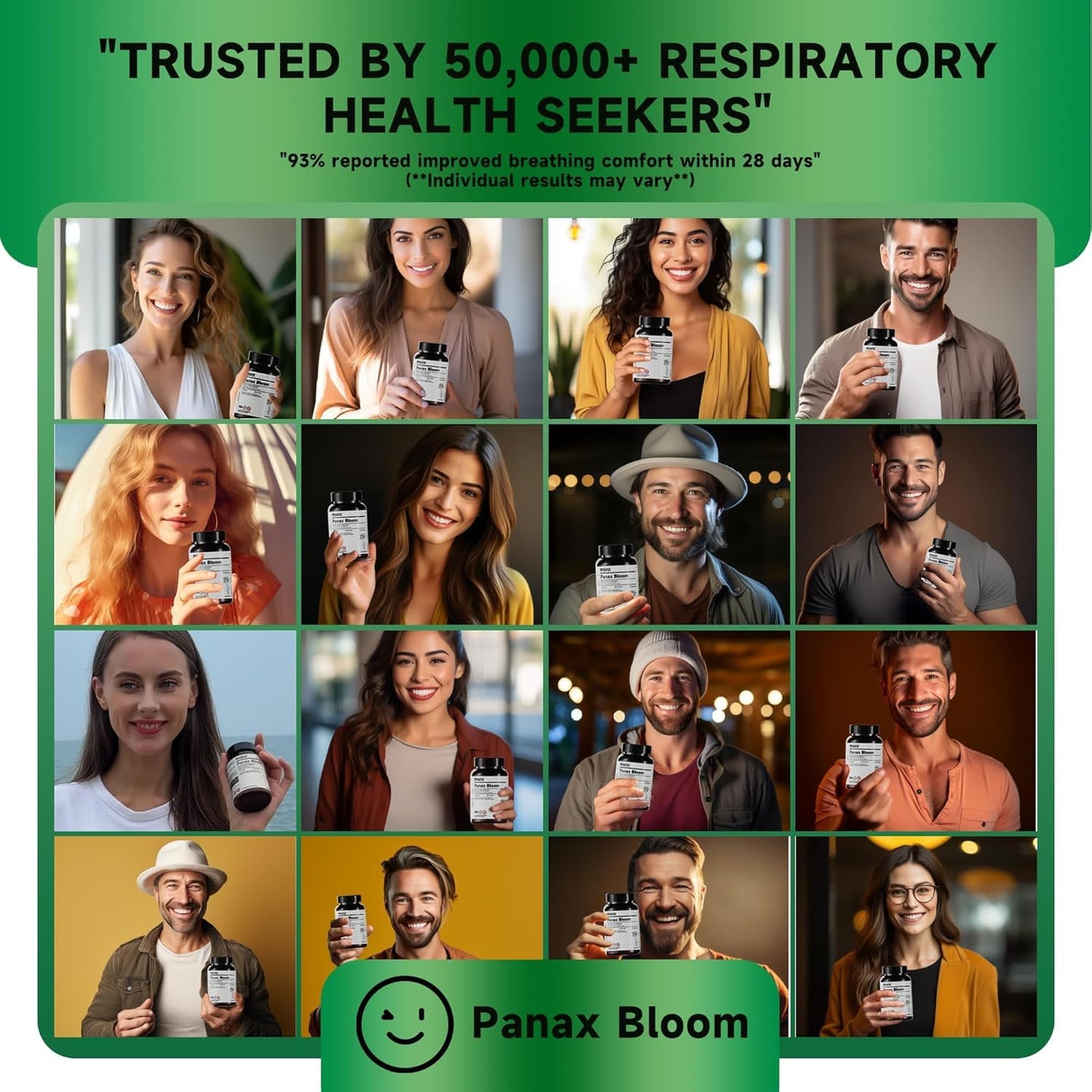 Panax Bloom Daily Breathing Health Supplement, 60 Capsules