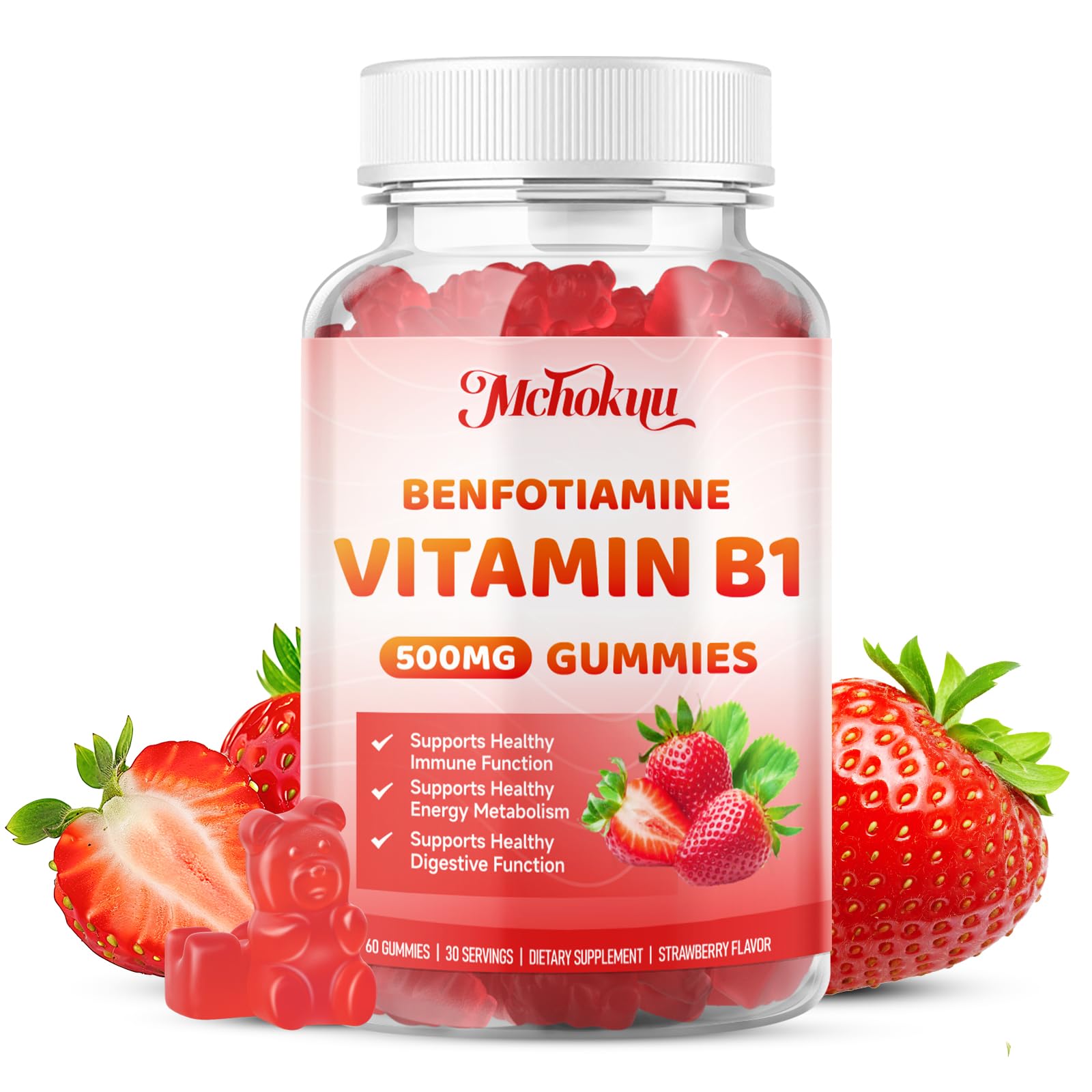 Mchokuu Vitamin B1 Gummies 60 Count