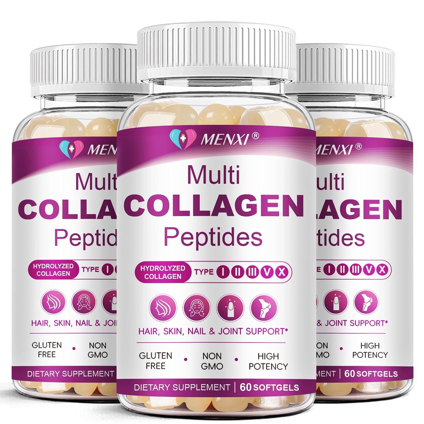 MENXI Multi Collagen Peptides Softgels 180