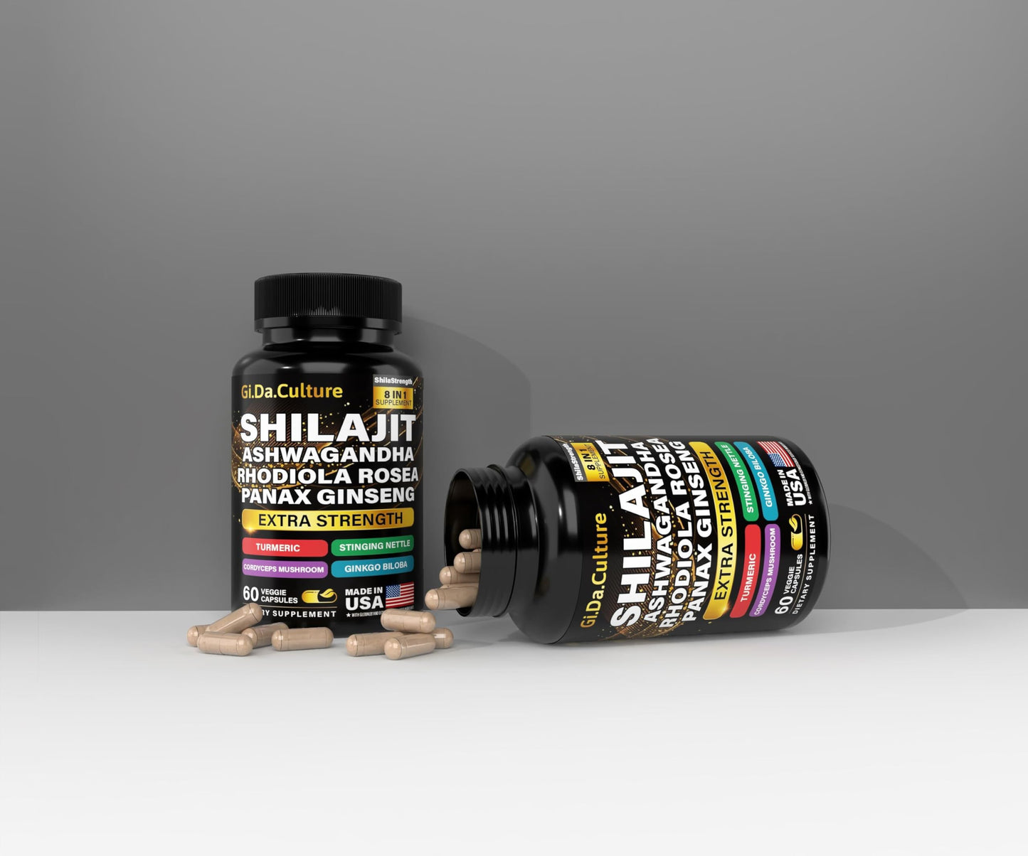 Gi.Da.Culture Shilajit Capsules 60 Veggie Capsules