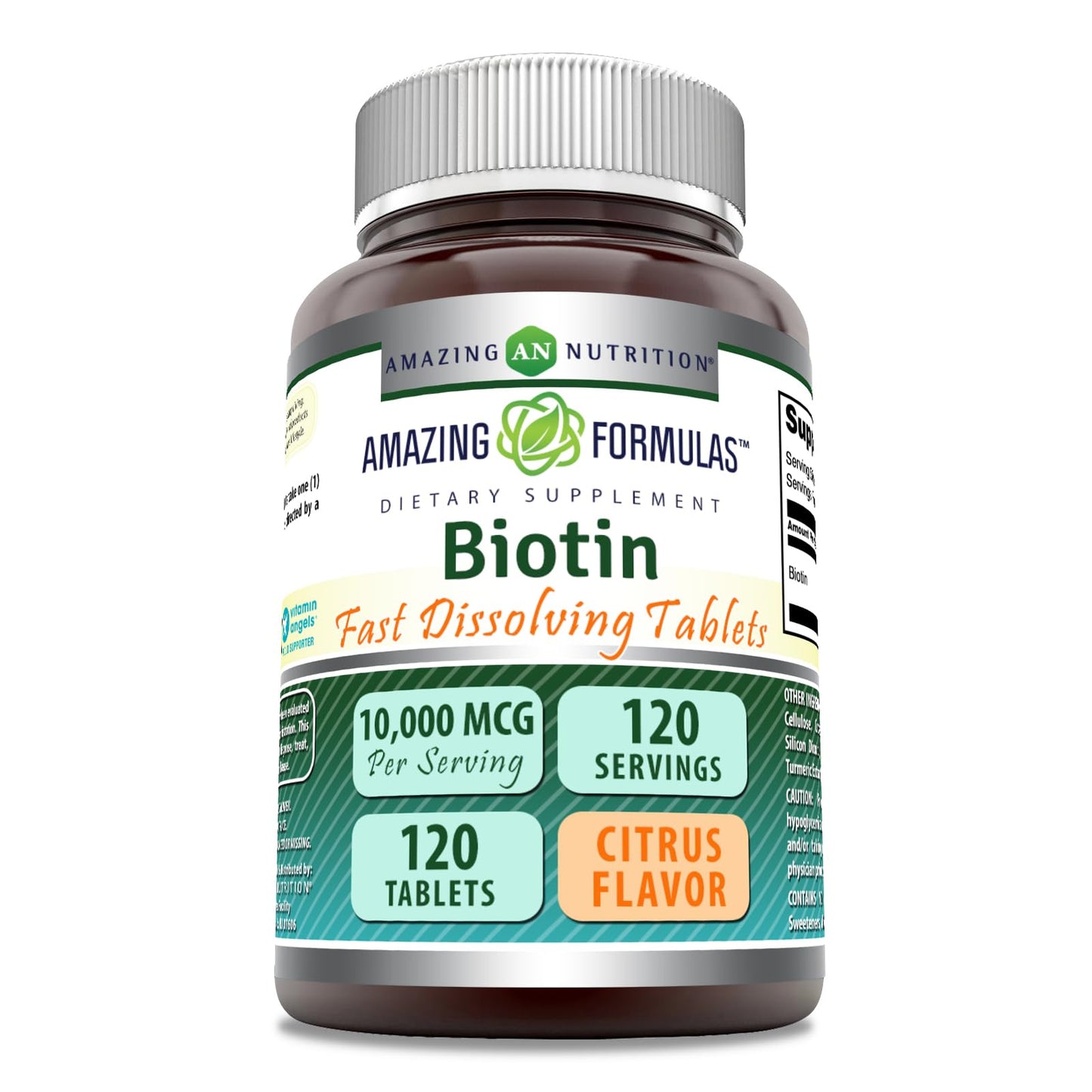 Amazing Nutrition Biotin 10,000 mcg Fast Dissolve Tablets, 120 Count