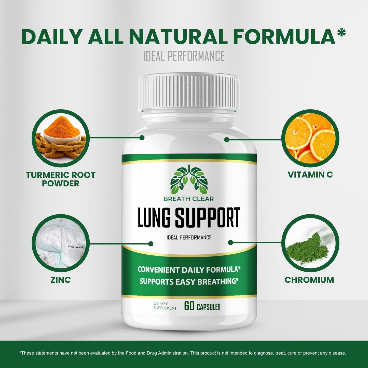 IDEAL PERFORMANCE Breath Clear Lung Support Capsules, 60 Capsules