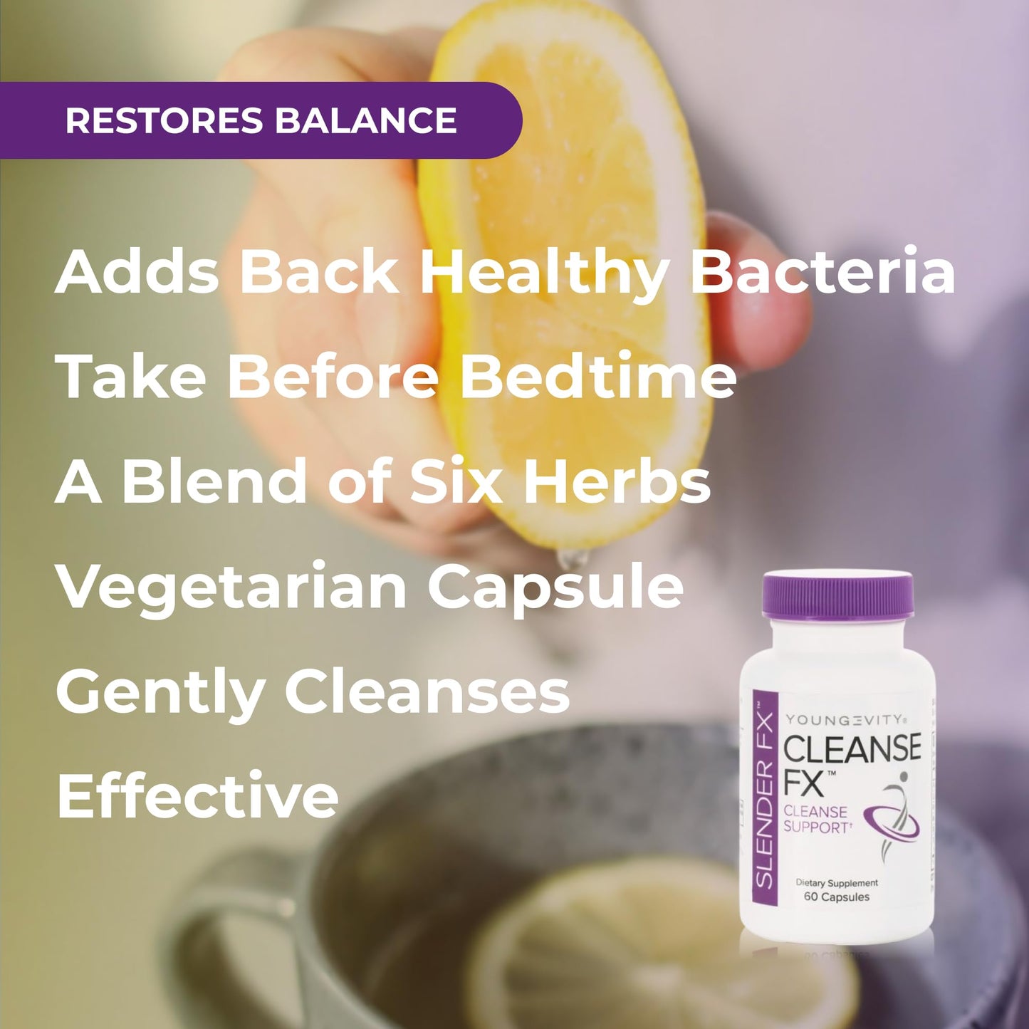 Youngevity Slender Fx Cleanse Fx Super Colon Cleanse 15 Day 60 Capsules