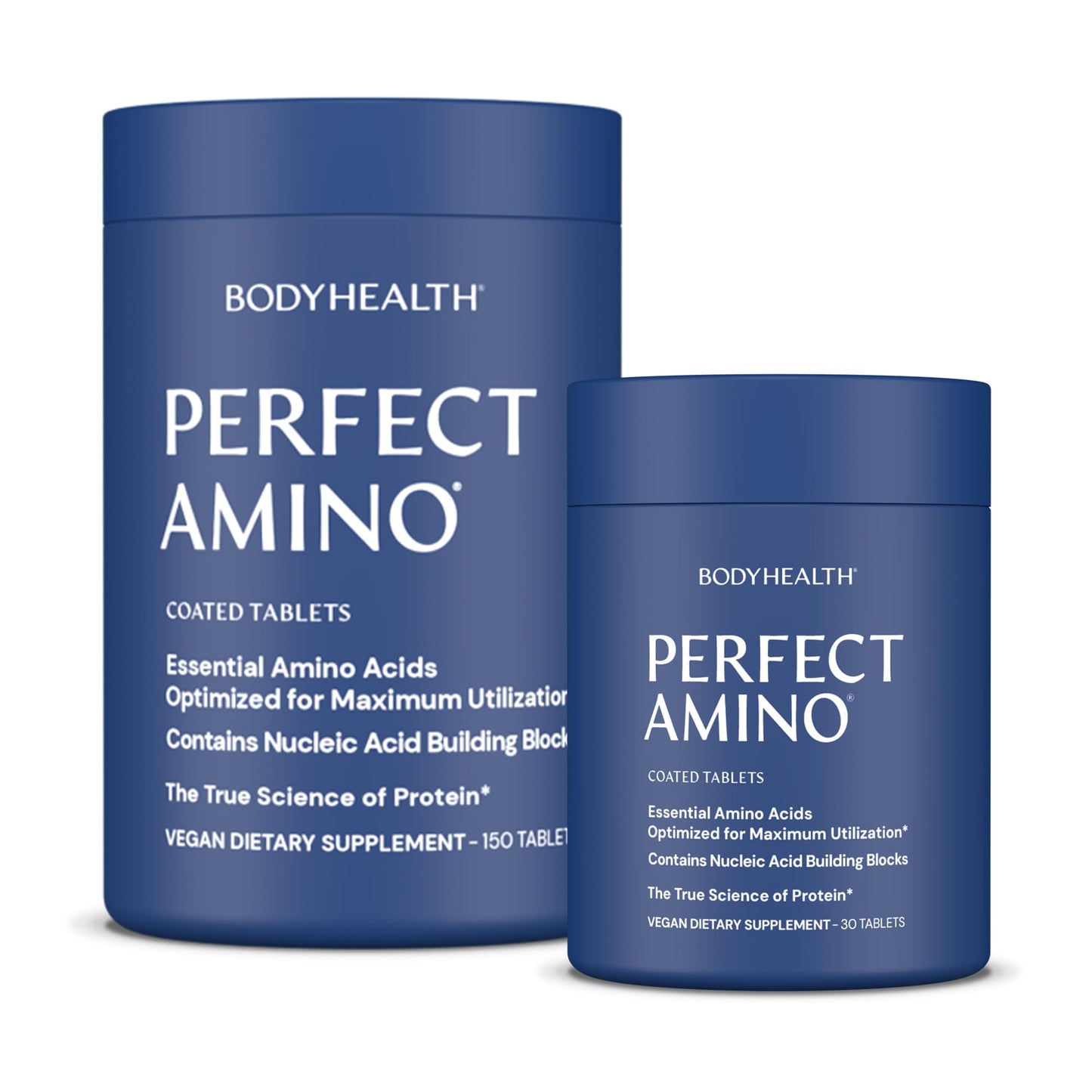 BodyHealth PerfectAmino Easy to Swallow Tablets, Essential Amino Acids with BCAAs, Vegan Protein for Pre/Post Workout & Muscle Recovery, 180 Tablets