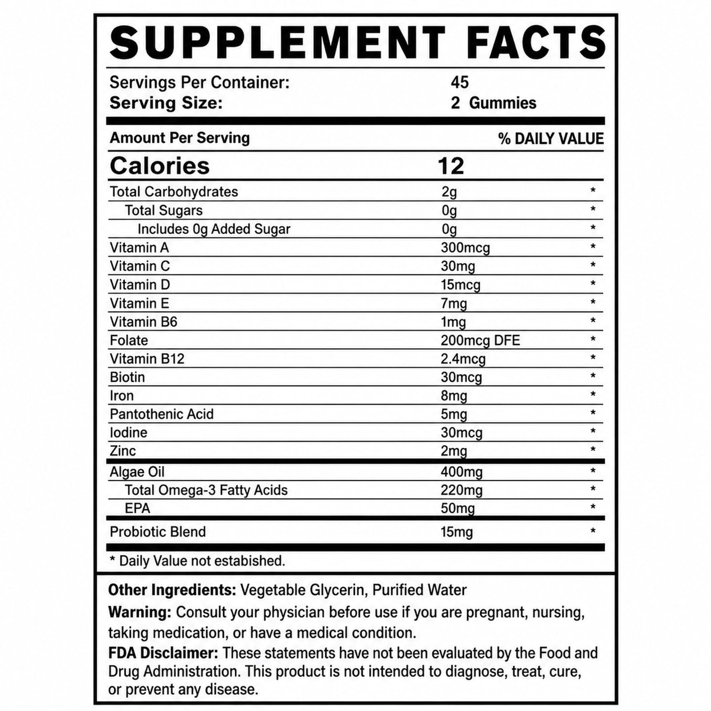 Pricyru Wonderkid Vitamin Kids Multivitamin Gummies + Omega-3, 90 Count