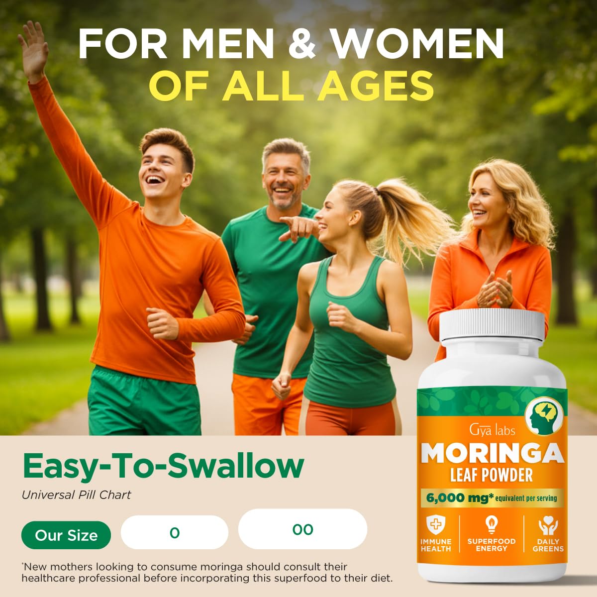 Gya Labs Moringa Capsules 300 Capsules