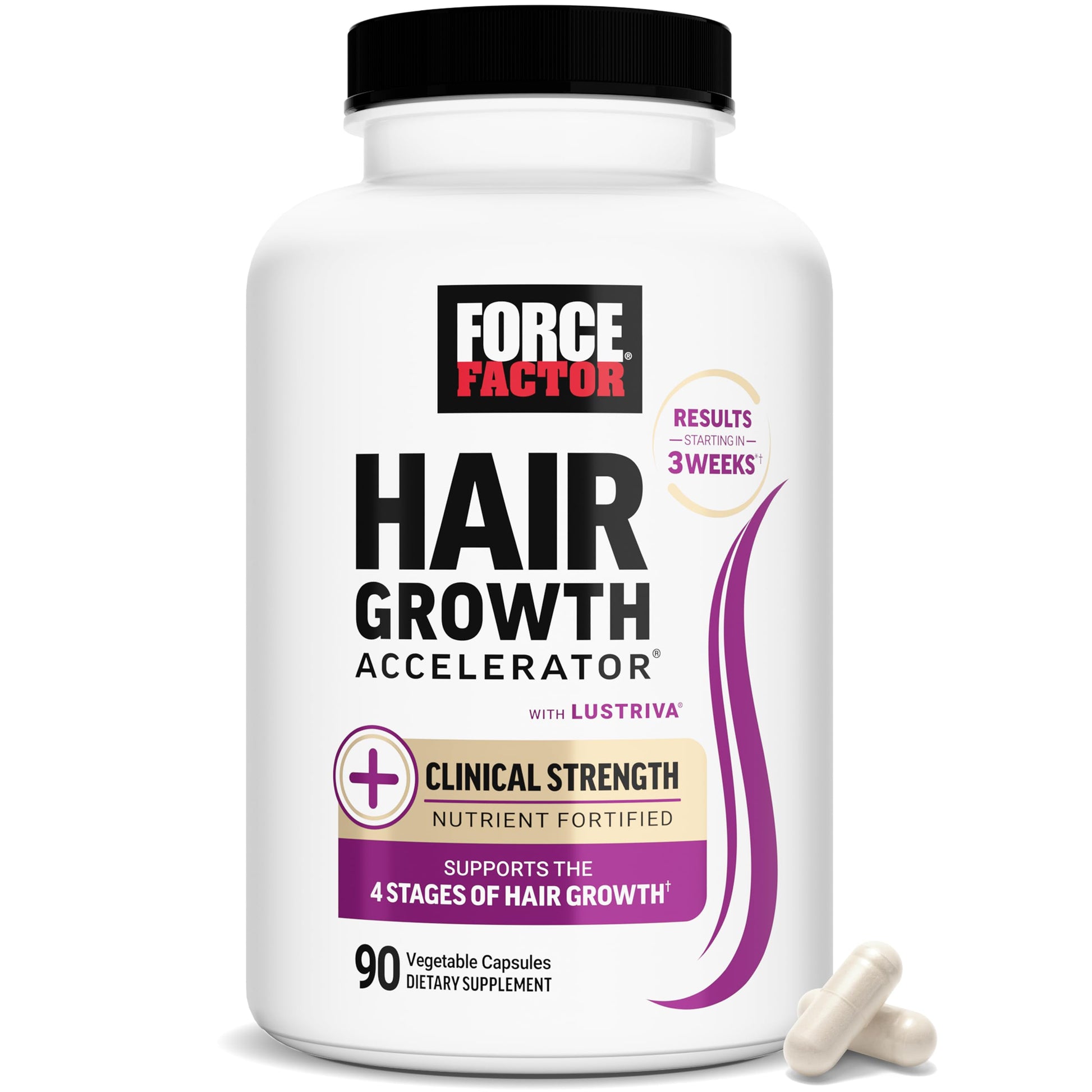 Force Factor Hair Growth Accelerator Multivitamin Capsule, 90 Capsules