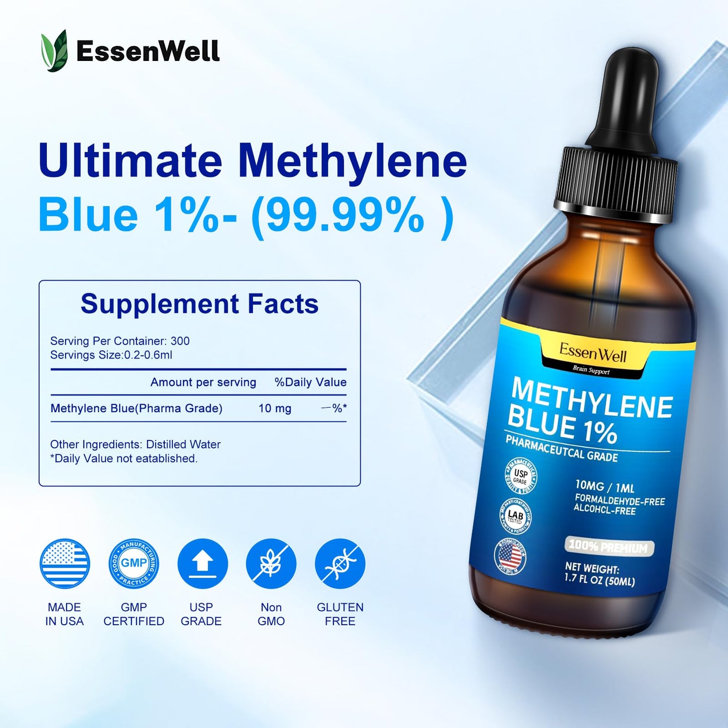 EssenWell Methylene Blue Supplement (10 mg/1 ml) Capsule, 1 Count
