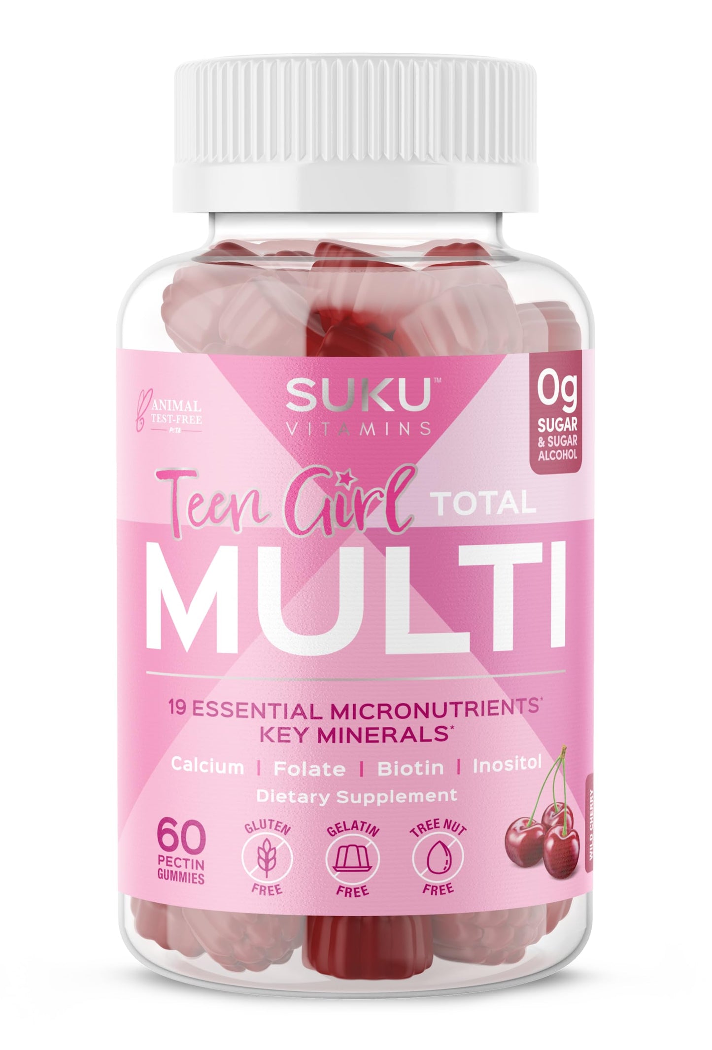 SUKU Teen Girl Multivitamin Gummies 60 Count