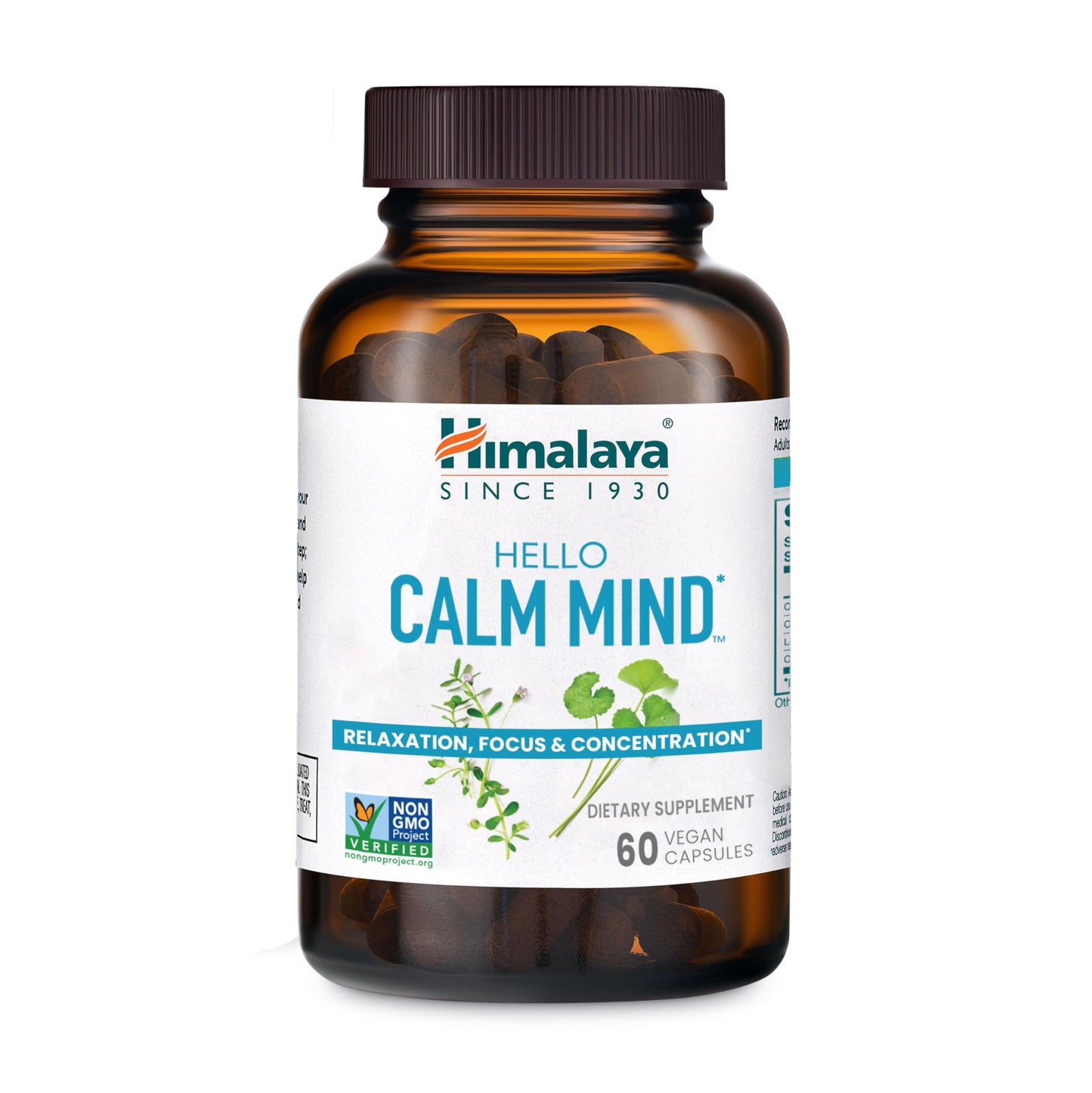 Himalaya Hello Calm Mind Herbal Supplement Capsule, 60 Capsules