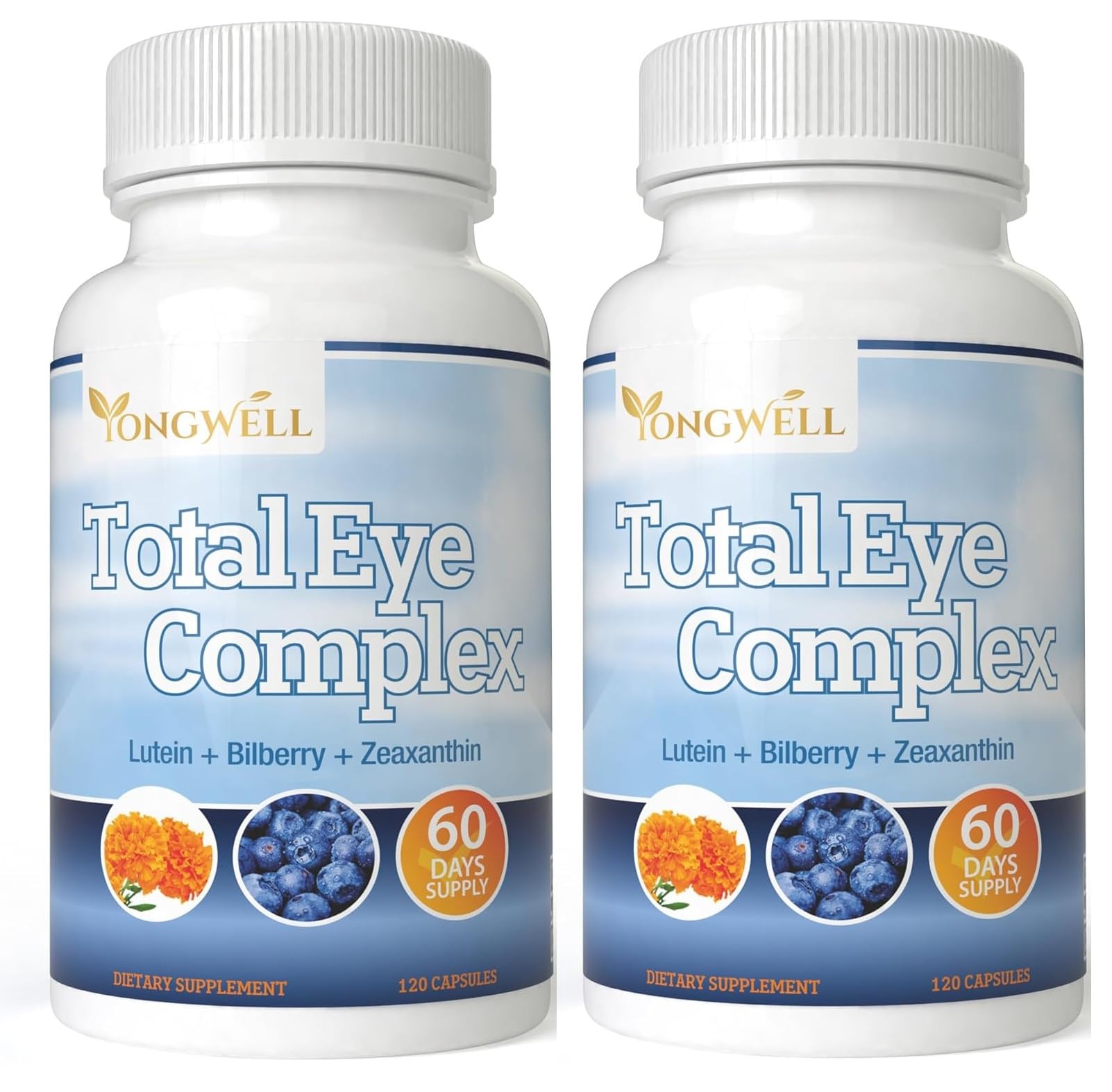 VitaVita Total Eye Complex with Lutein, Bilberry & Zeaxanthin - Support Eye Health & Visual Acuity Capsules 240