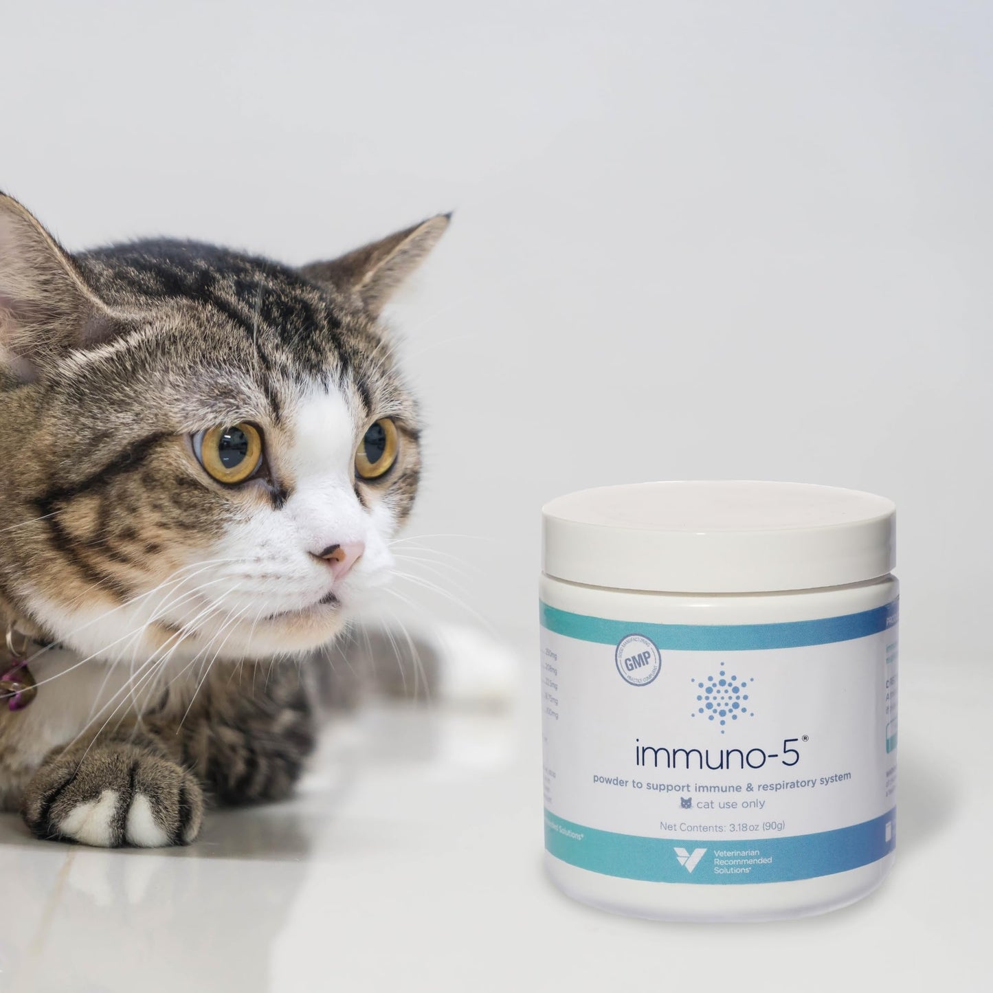 Veterinarian Recommended Solutions Immuno-5 Immune & Respiratory Support for Cats Powder 1