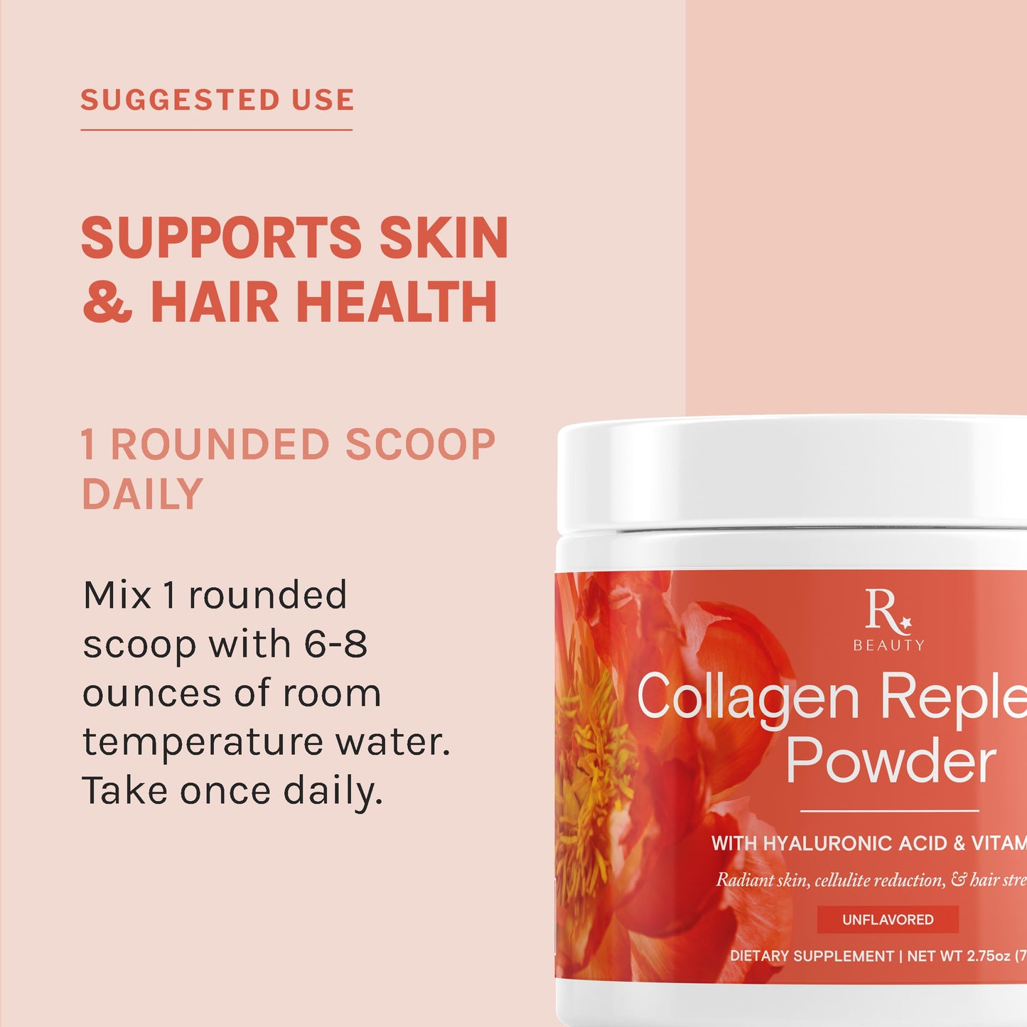 Reserveage Nutrition Beauty Collagen Replenish Powder, 2.75 oz