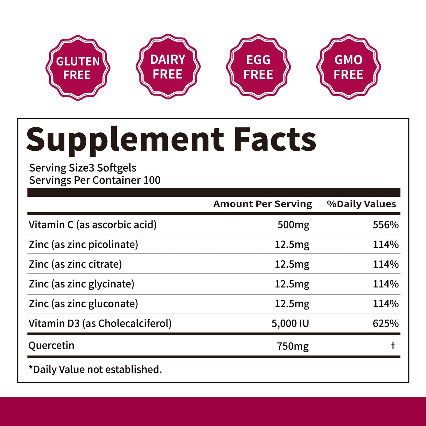 Mirooeger Quercetin 750mg Per Serving Softgels 300