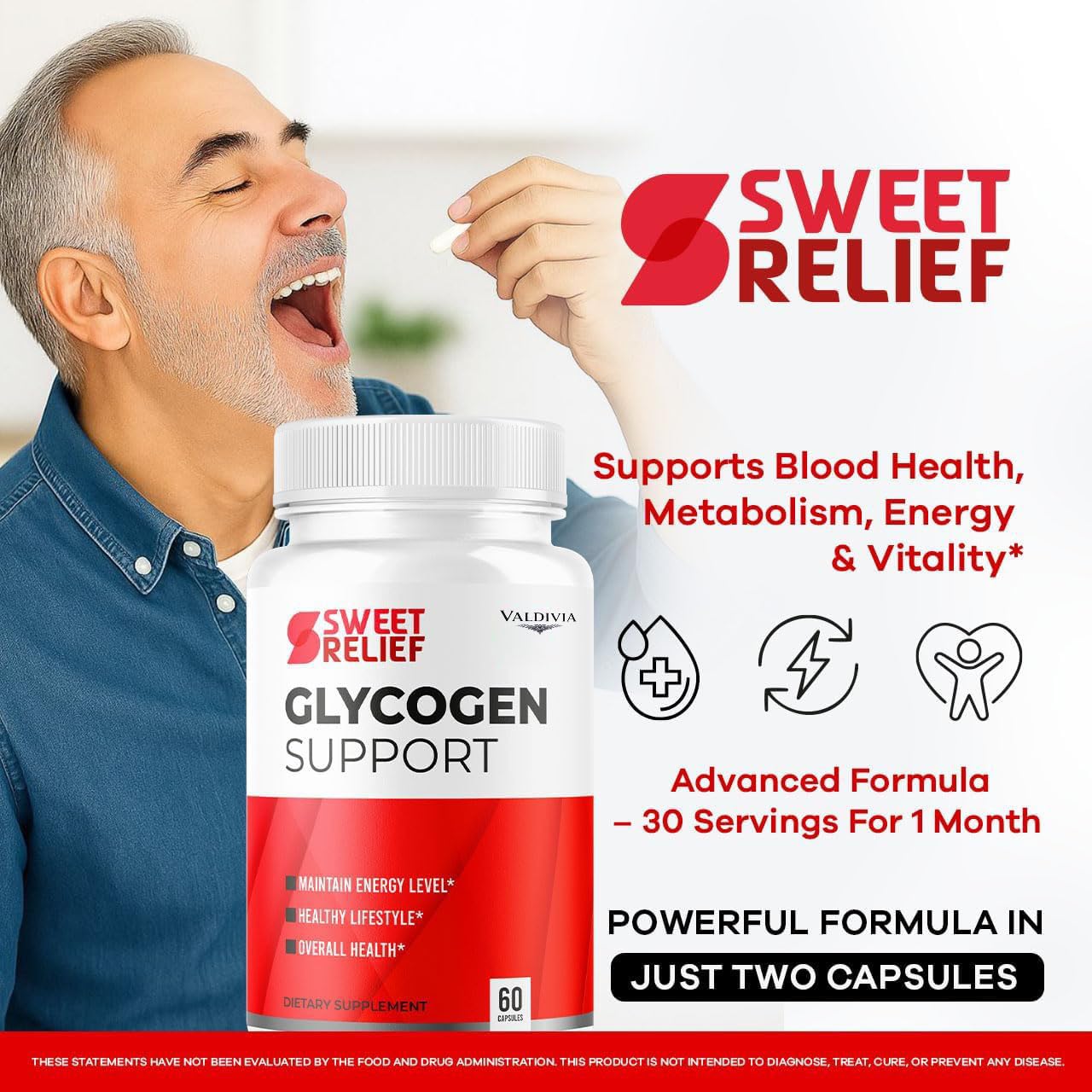 Valdivia Sweet Relief Capsules, 180 Capsules