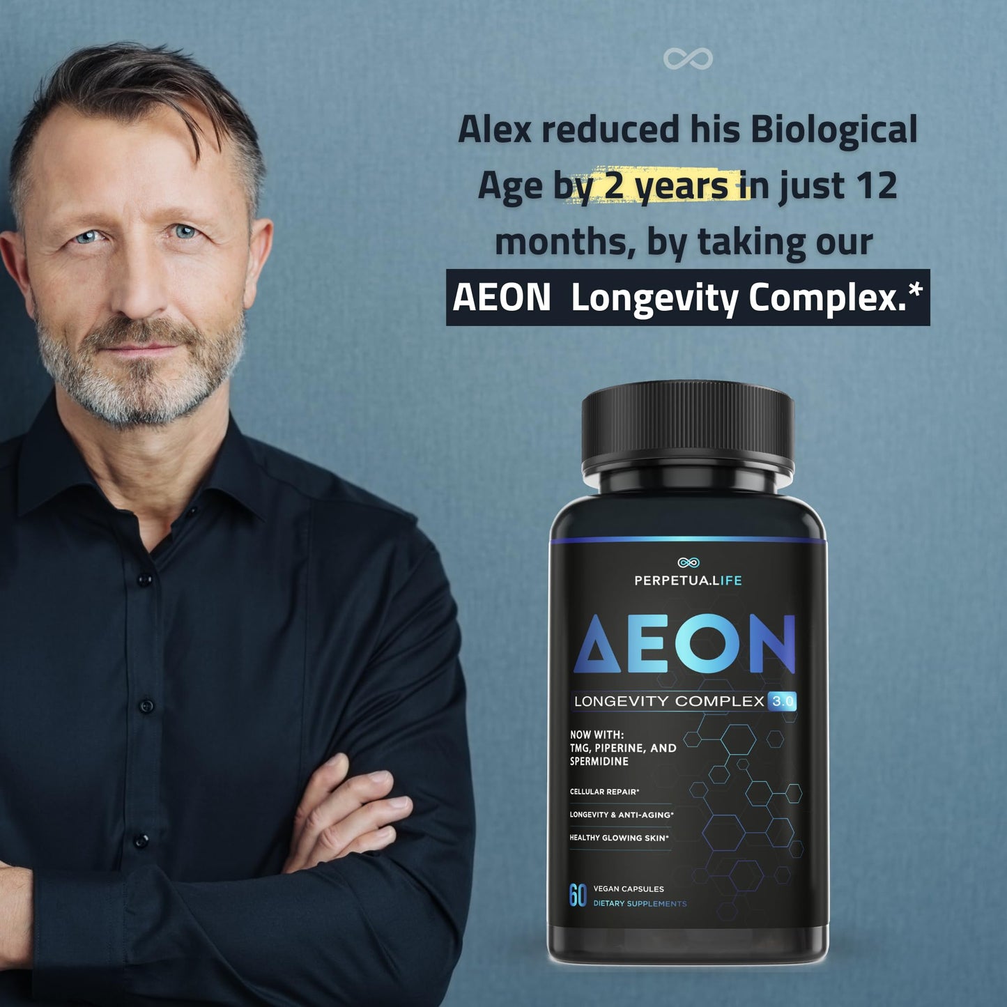 PERPETUA.LIFE AEON Liposomal NAD+ Longevity Complex 60 Capsules