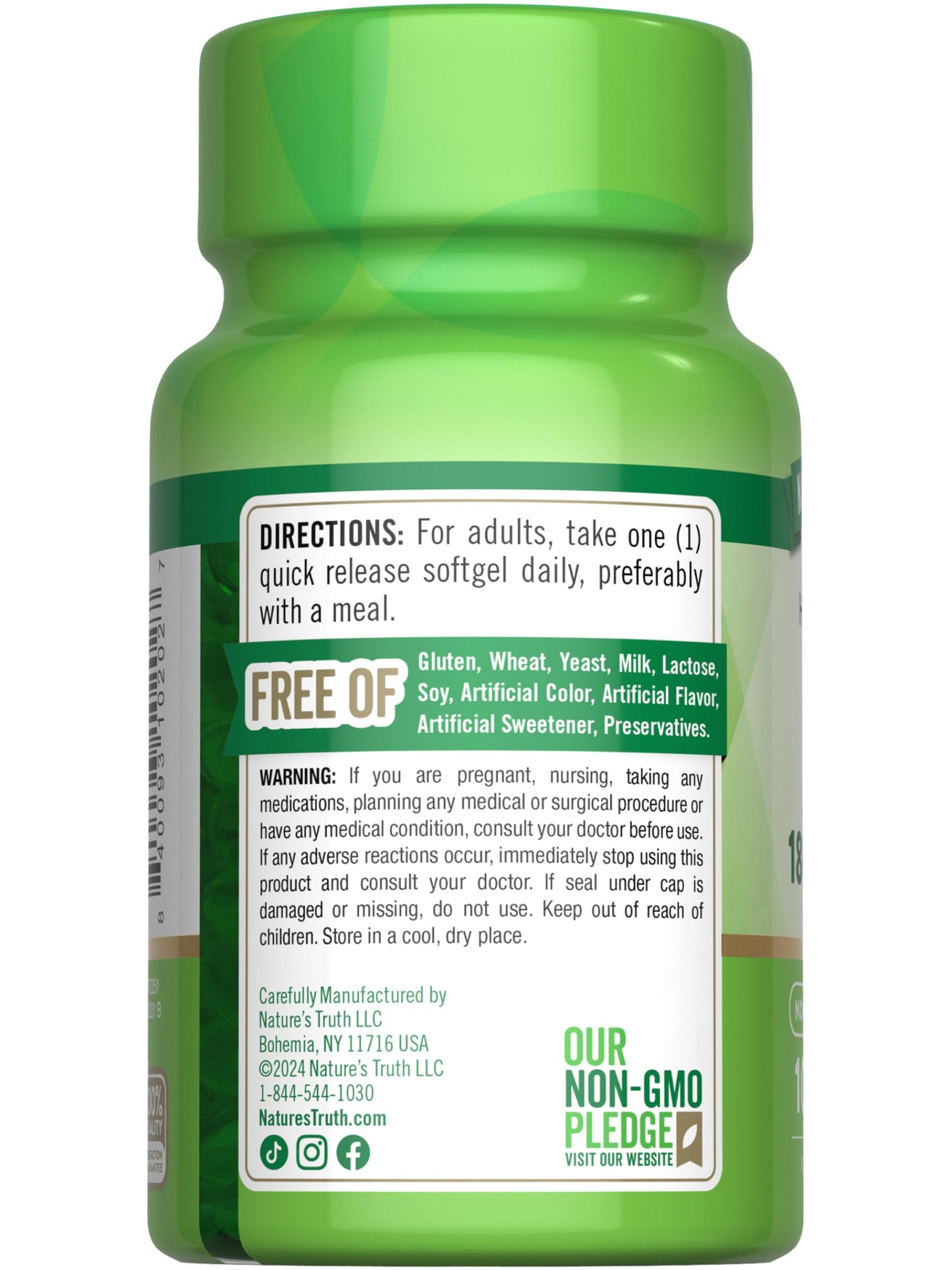 Nature's Truth Vitamin E Softgels 100 Count