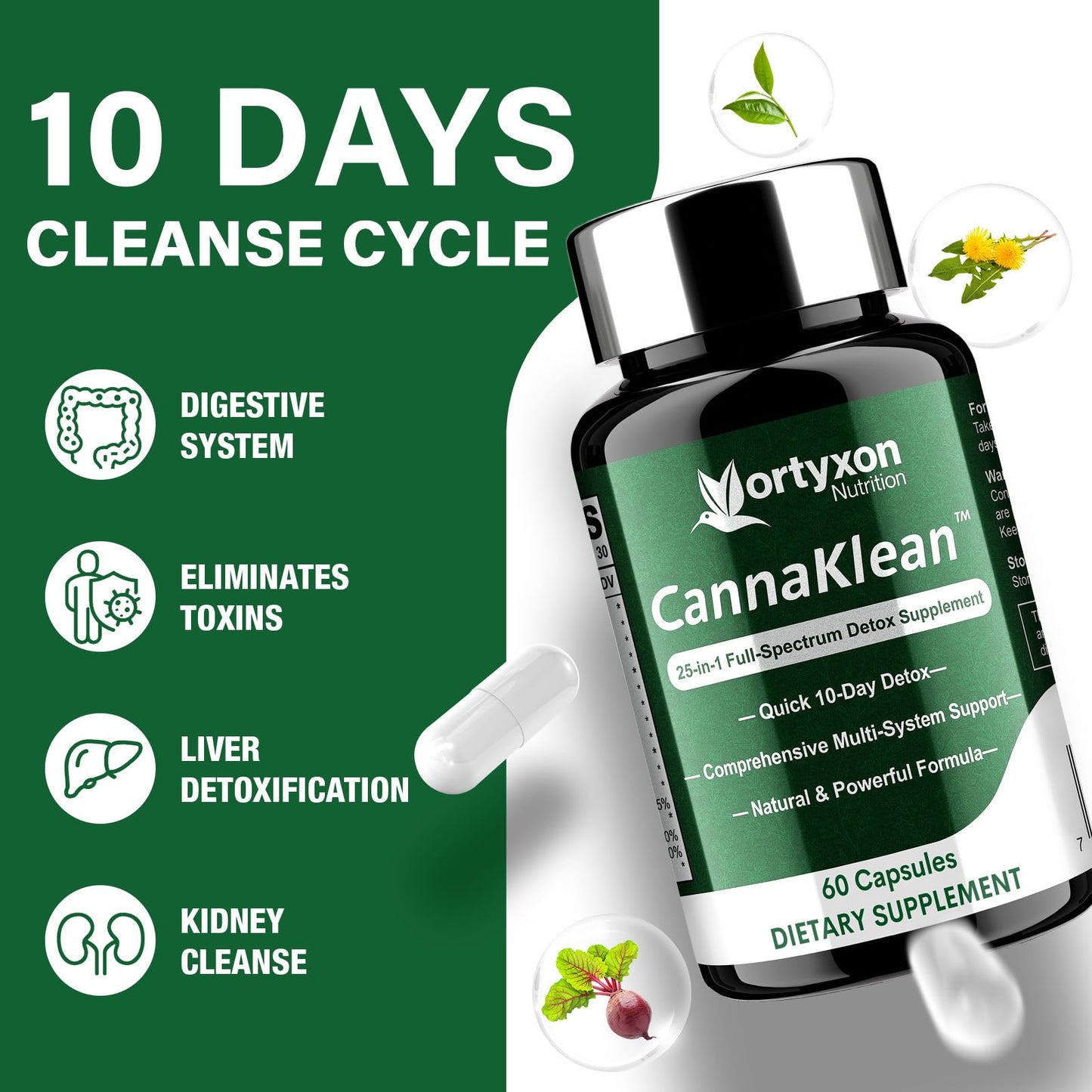 Vortyxon 25-in-ONE CannaKlean & Detox Capsules 60 Capsules