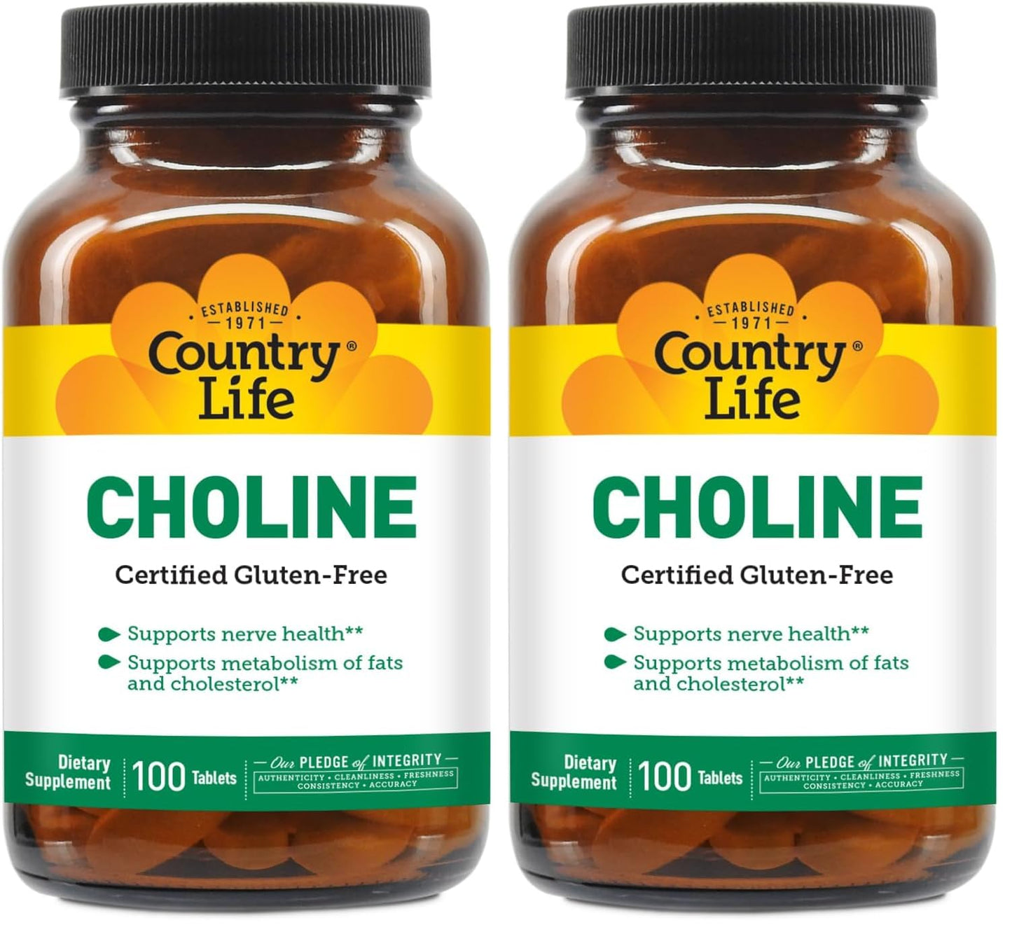 Country Life Choline 266mg Tablets, 200 Tablets